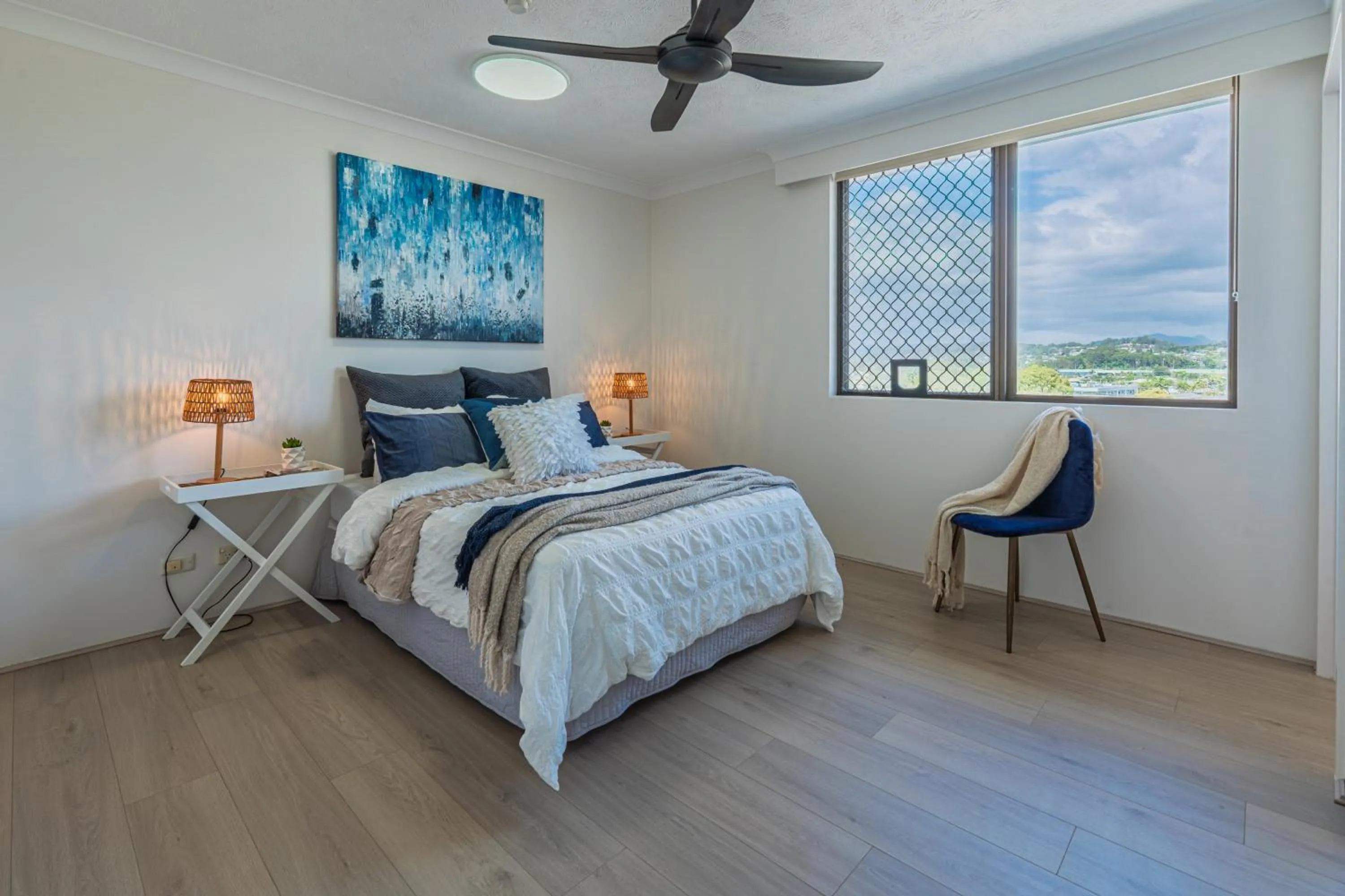 Bed in Beach Palms Holiday Apartments