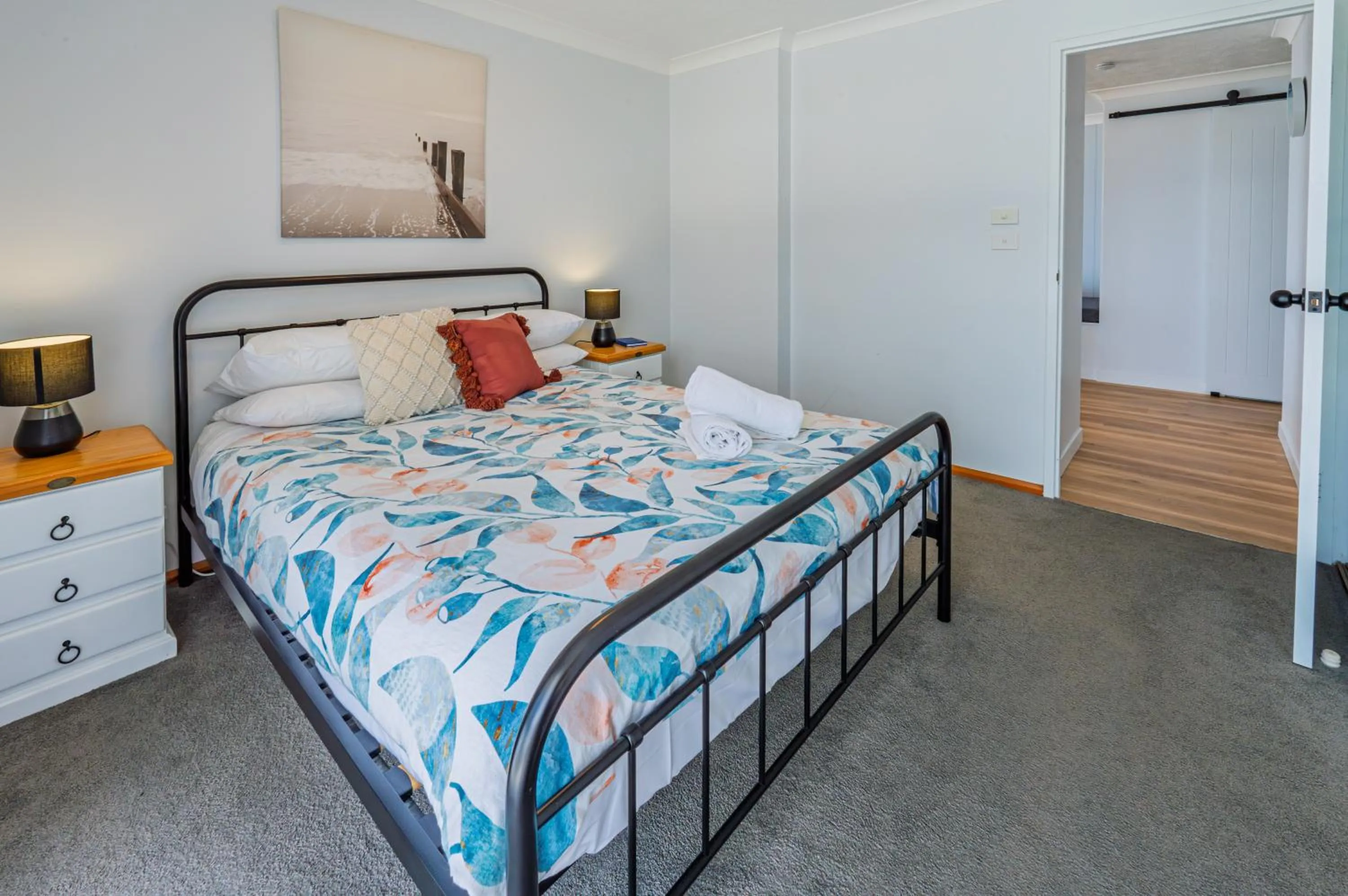 Bed in Beach Palms Holiday Apartments