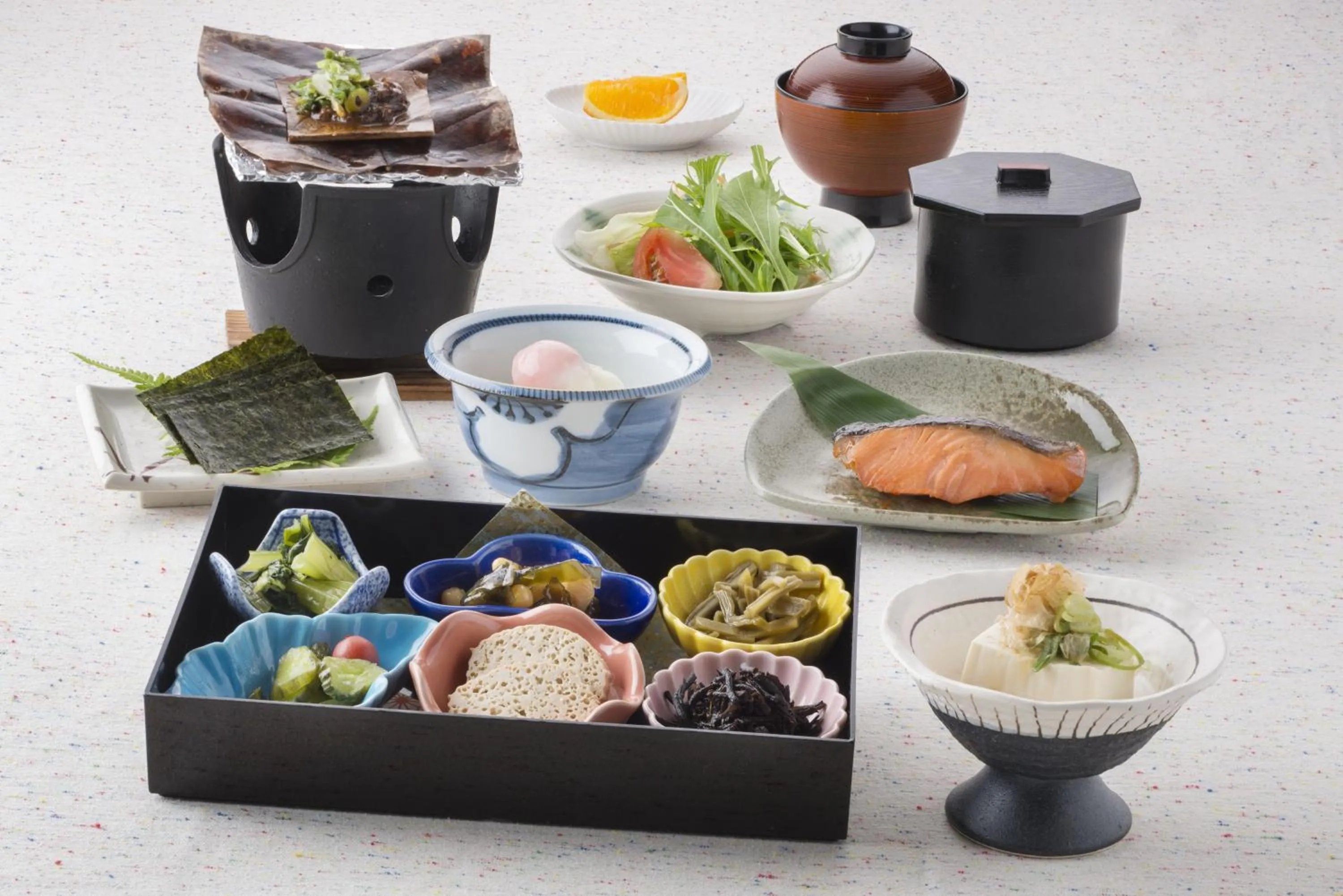 Asian breakfast in Nakamurakan