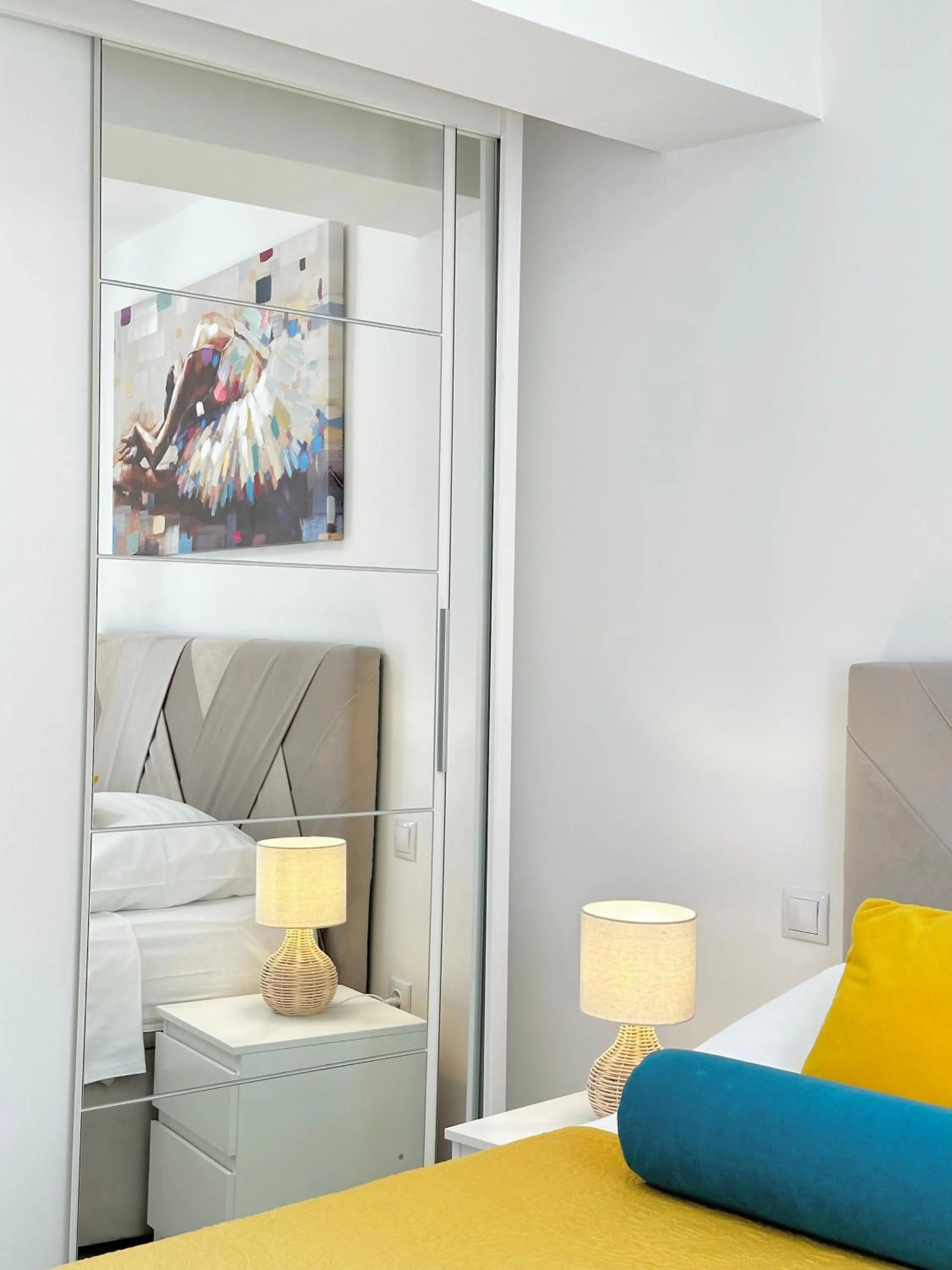 Bedroom, Bed in Apartment Dvina