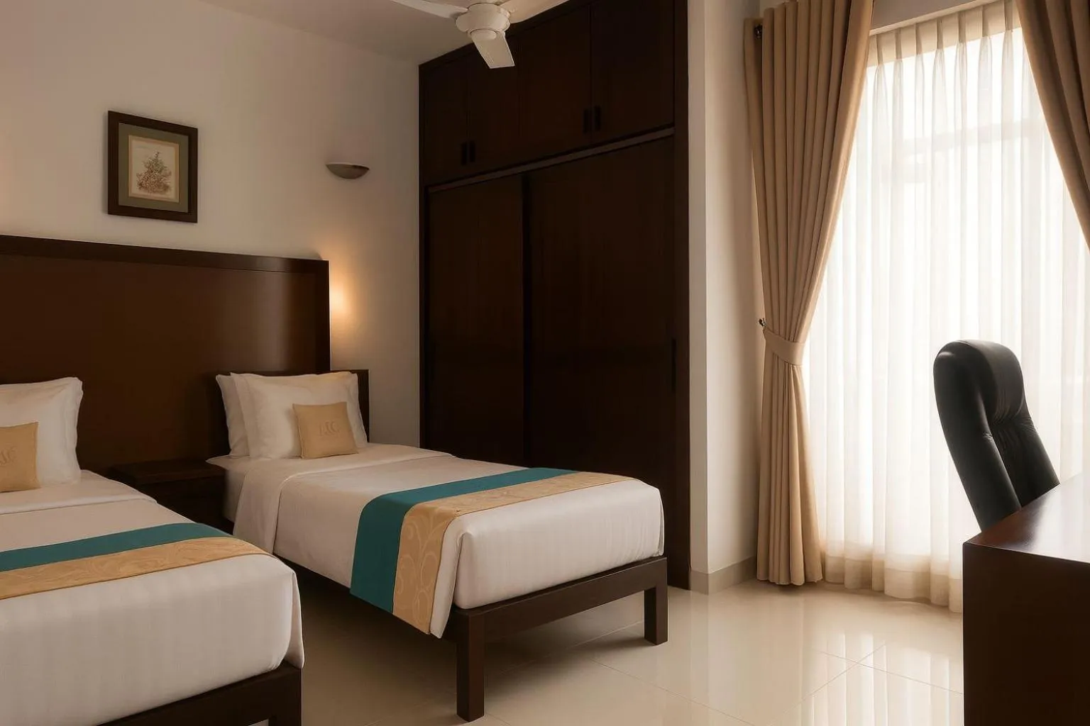 Bed in Unique Towers Luxury Boutique Suites