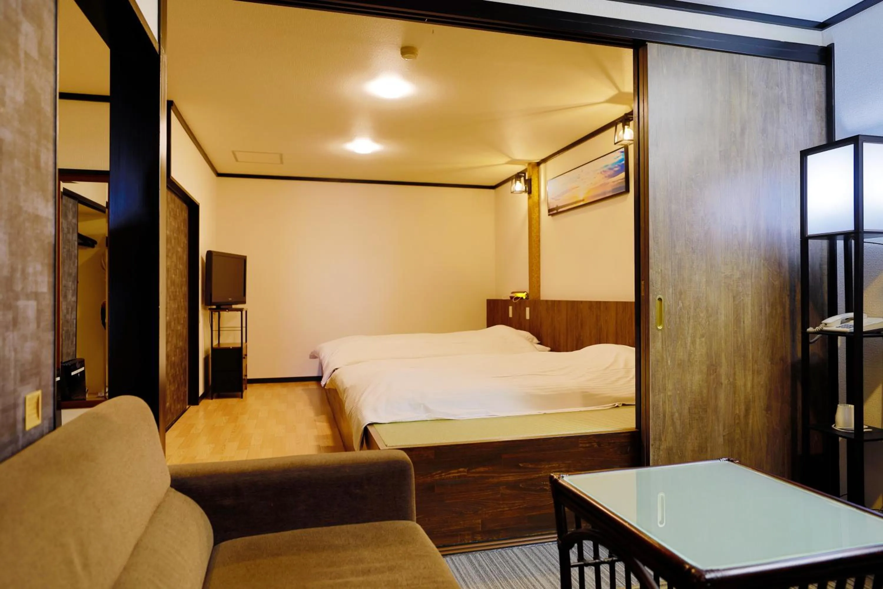 Bed in Inatori Akao Hotel