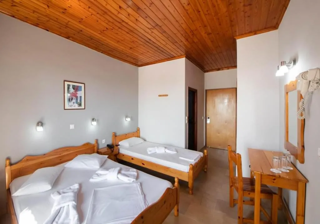Bed in Hotel Nostos