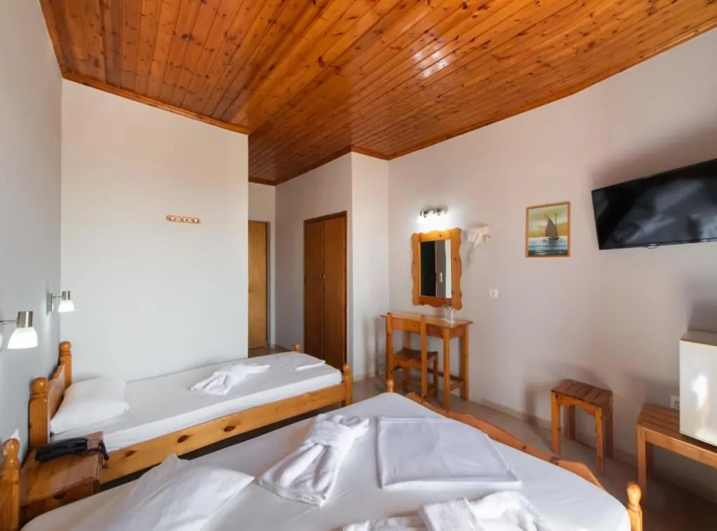 Bed in Hotel Nostos