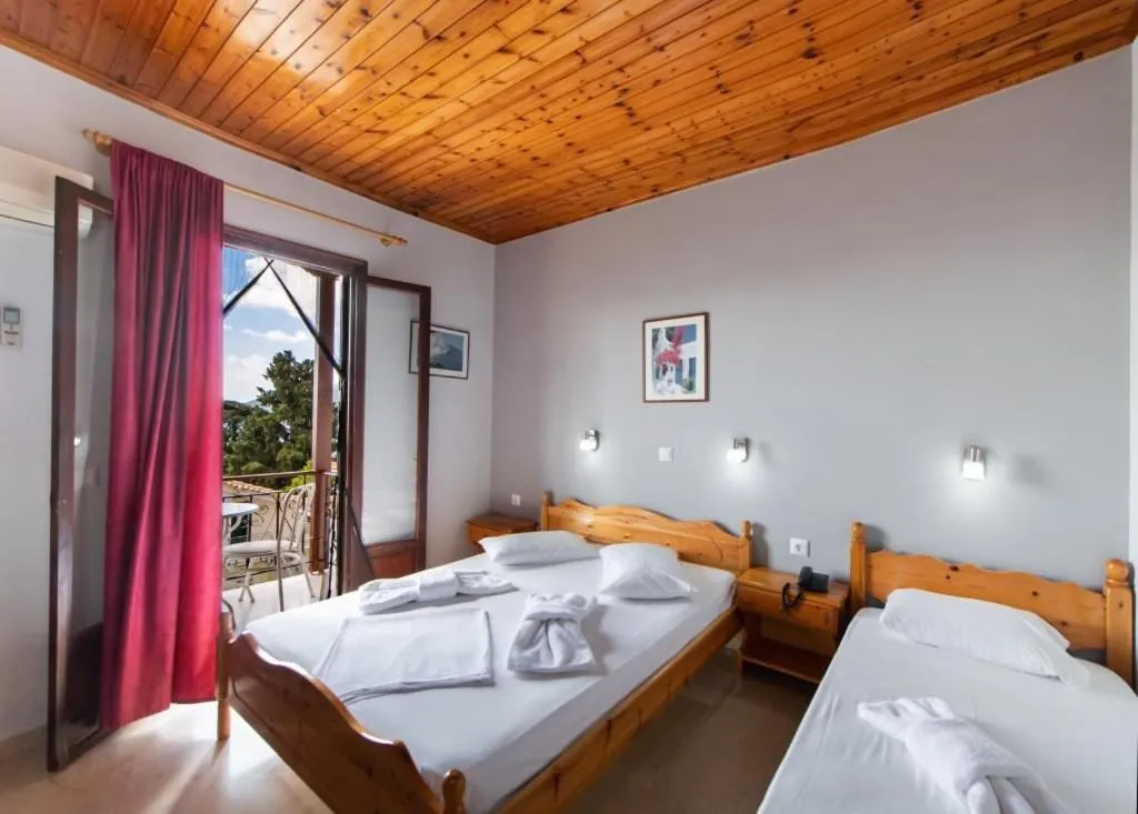 Bed in Hotel Nostos
