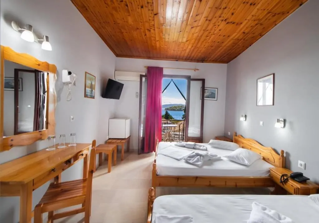Bed in Hotel Nostos