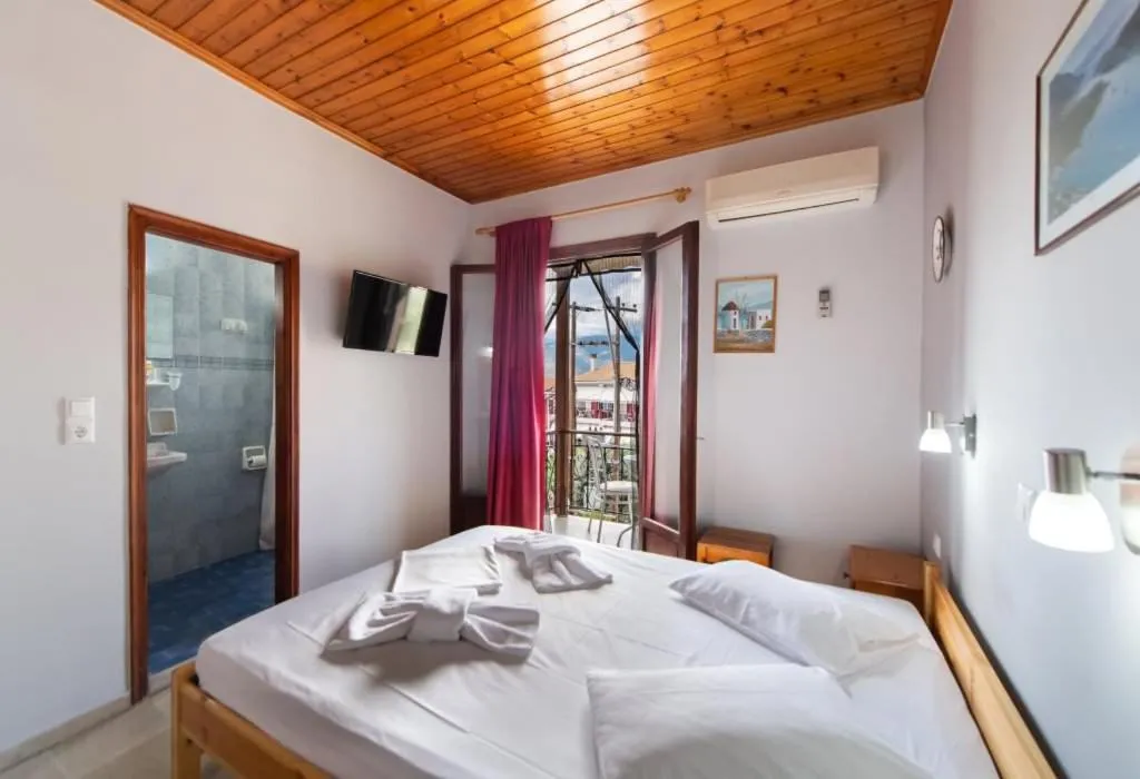 Bed in Hotel Nostos