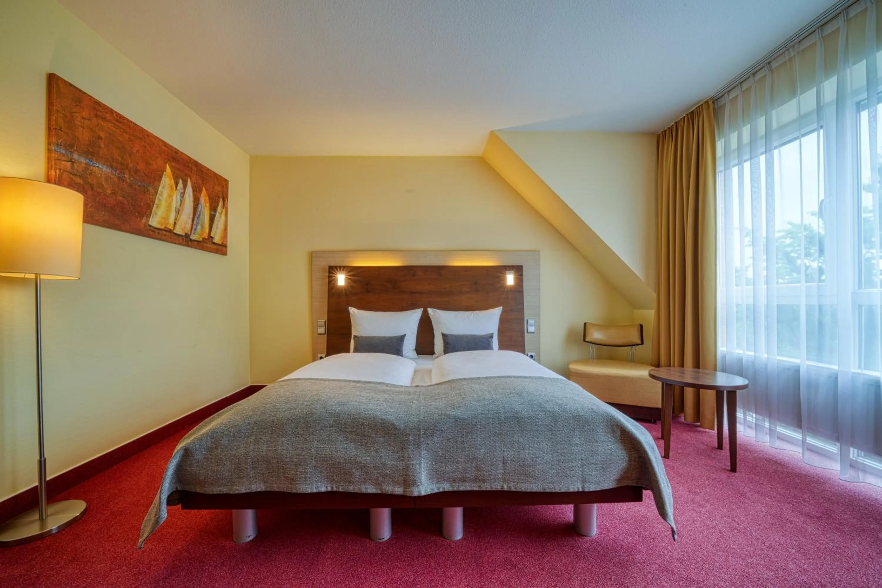 Bed in Hotel Wissers Fehmarn