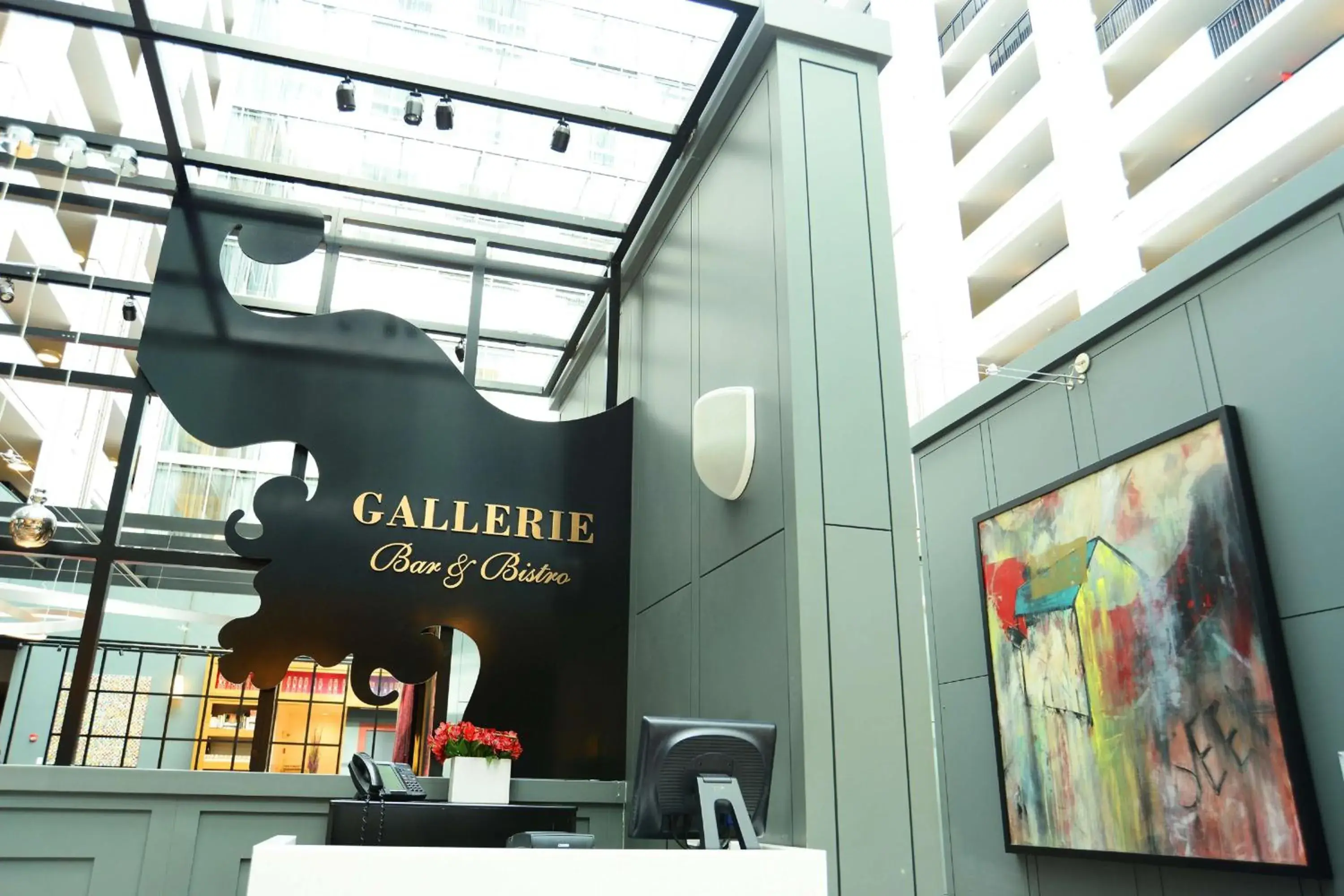 Lounge or bar in Hilton Columbus Downtown Lounge or bar in Hilton Columbus Downtown