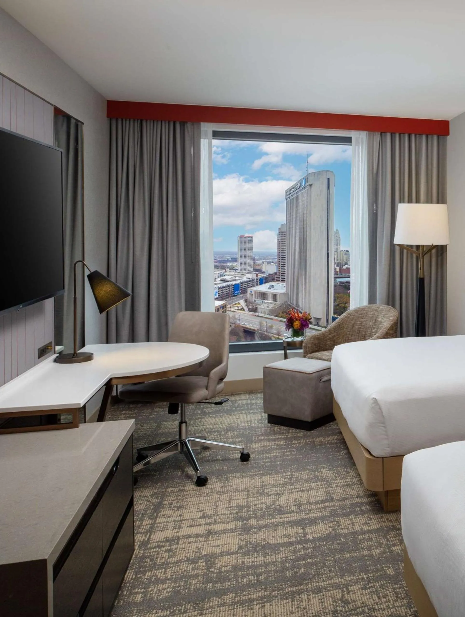 Bed in Hilton Columbus Downtown