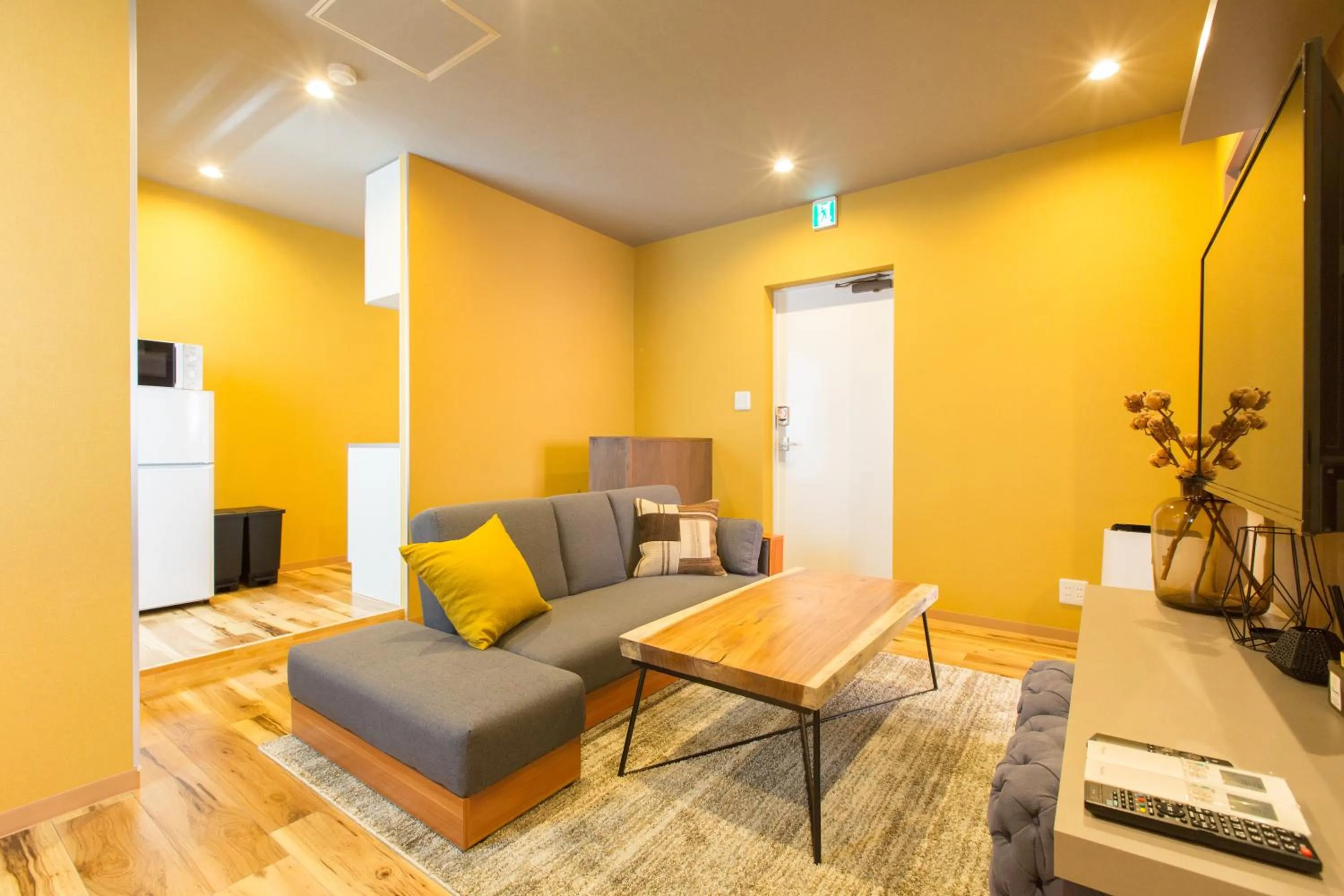 Living room in S-Dotonbori Hotel Namba - Self Check-In Only