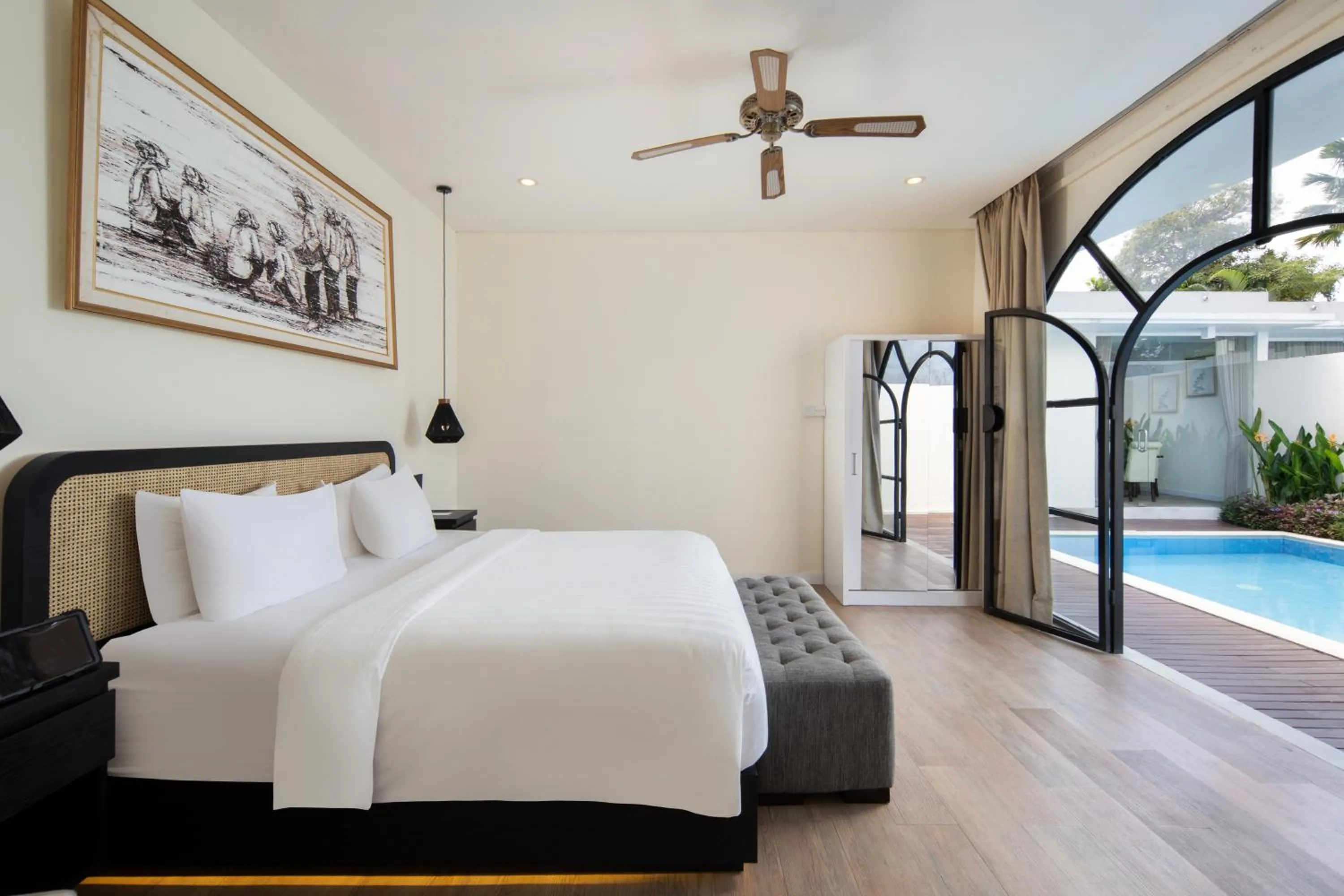 Bedroom, Bed in The Grand Daha Luxury Villas