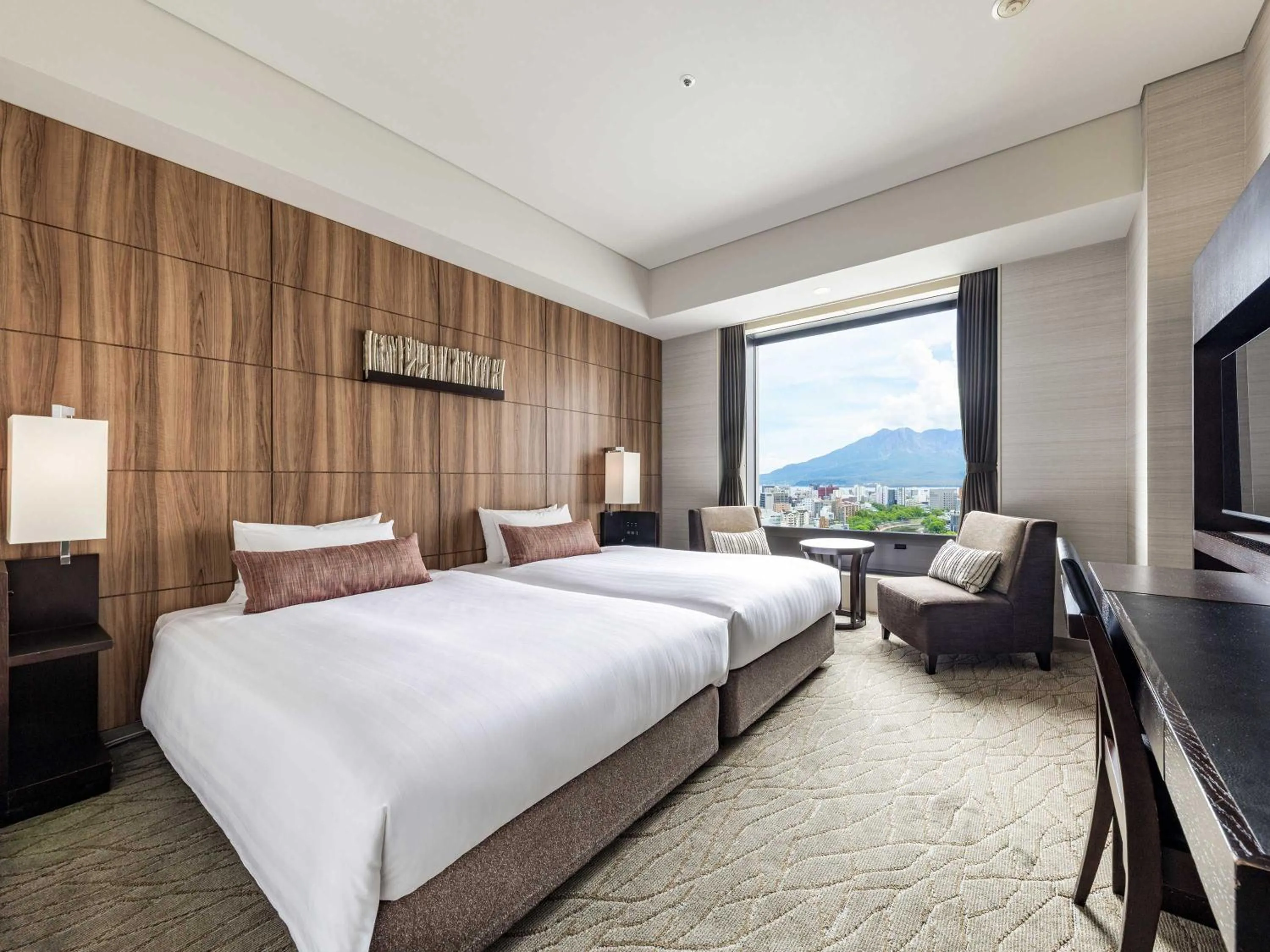 Photo of the whole room, Bed in Solaria Nishitetsu Hotel Kagoshima