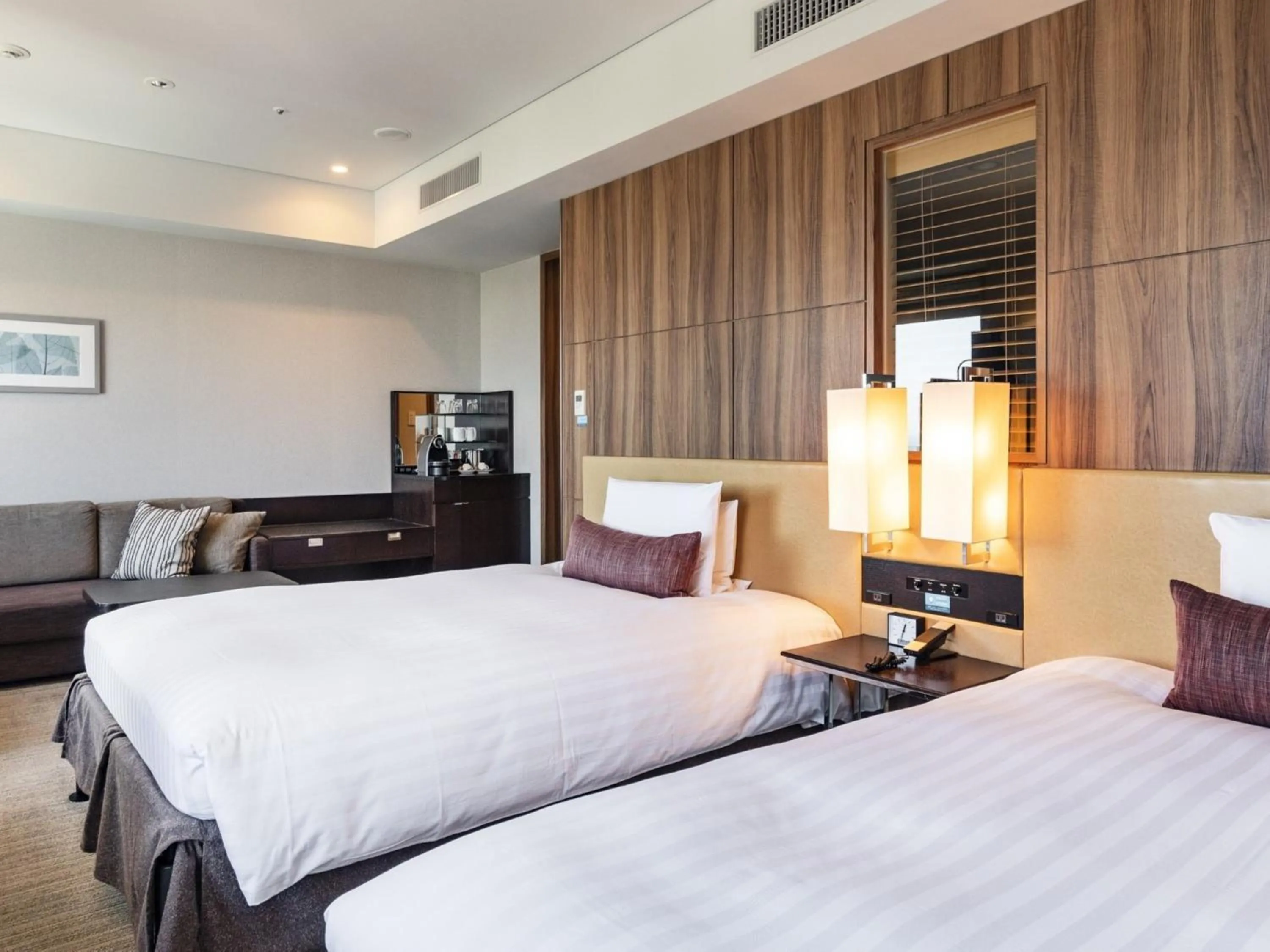 Photo of the whole room, Bed in Solaria Nishitetsu Hotel Kagoshima