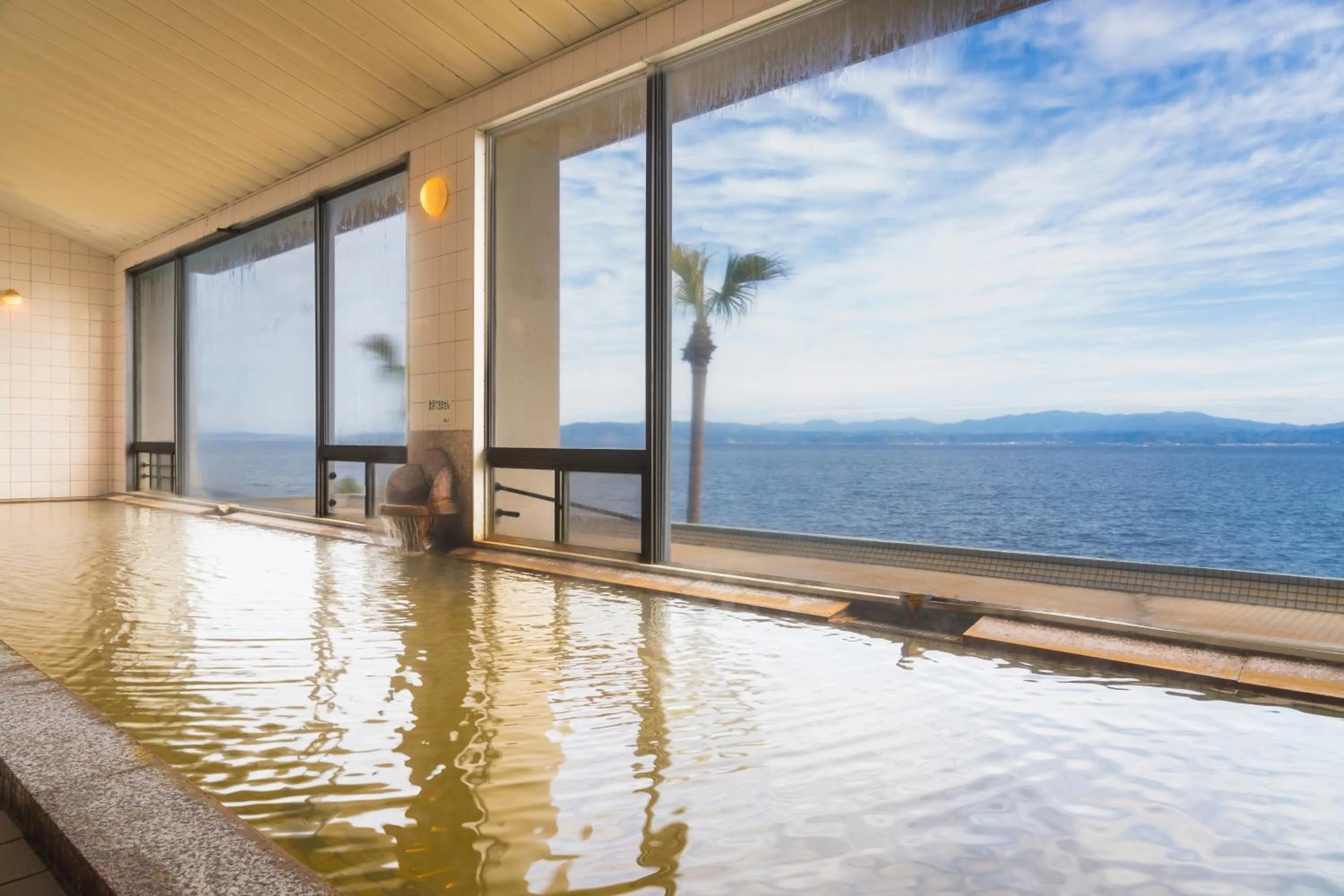 Hot Spring Bath in Ibusuki Seaside Hotel
