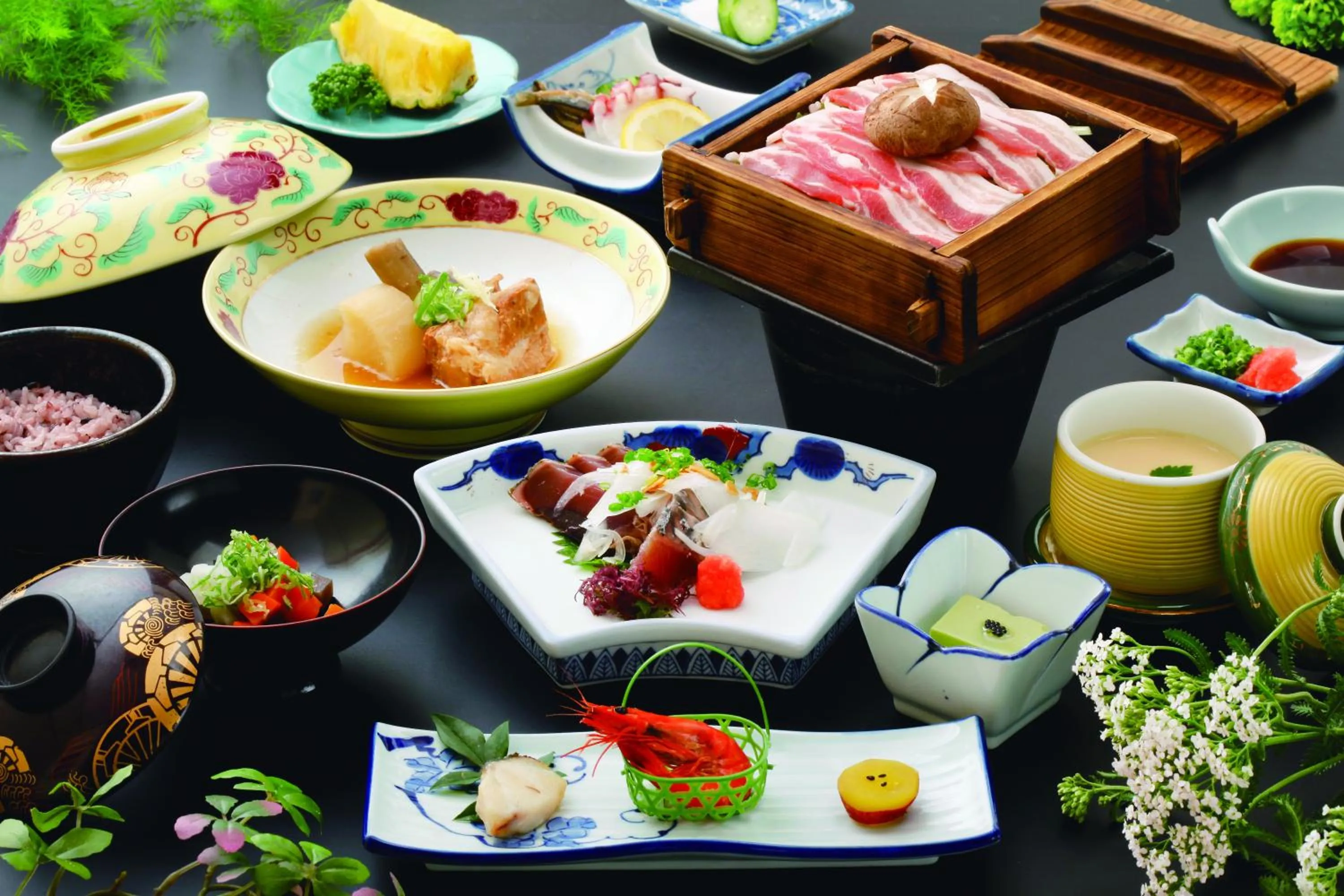 Dinner in Ibusuki Seaside Hotel