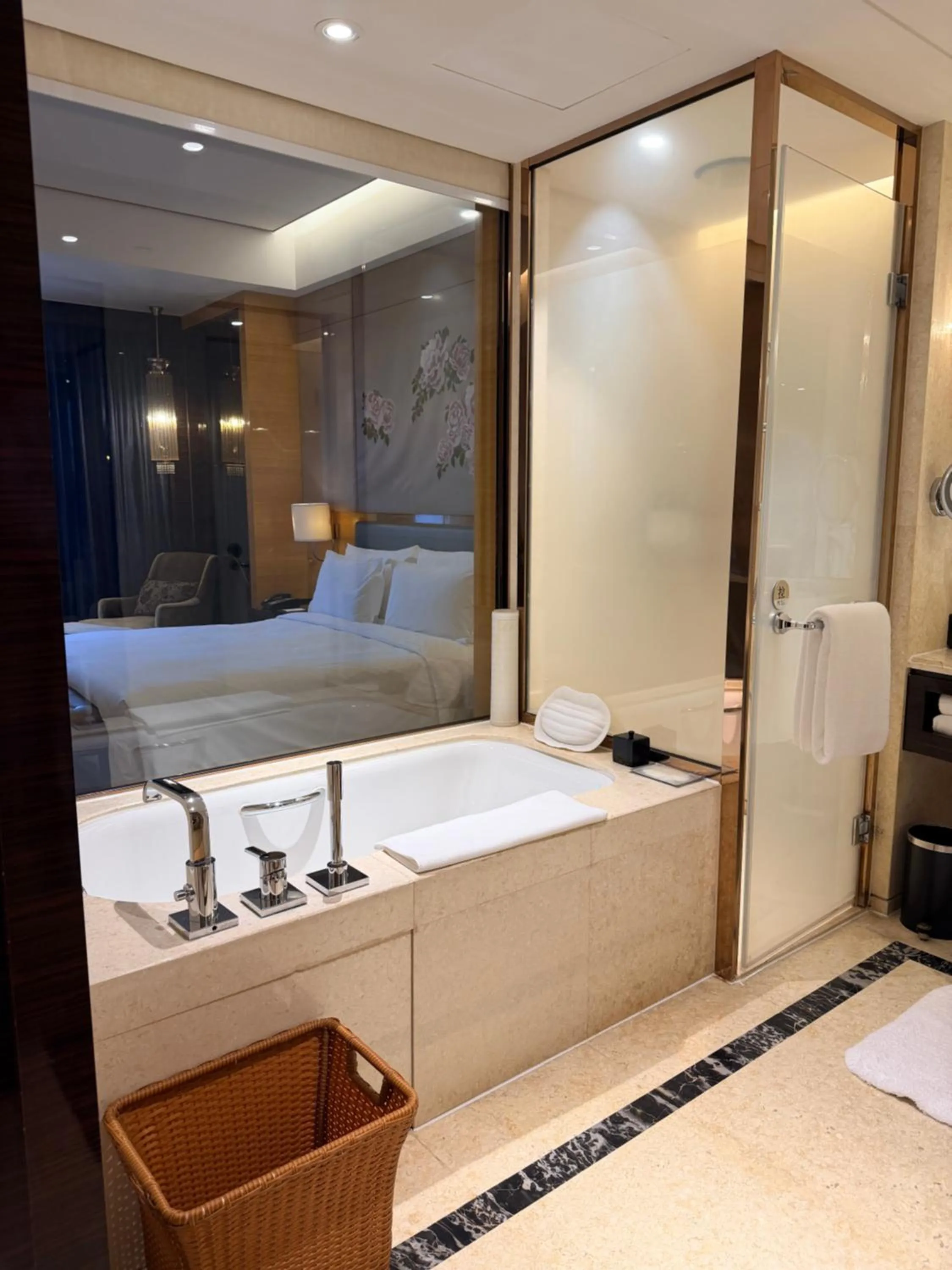 Bathroom, Bed in InterContinental Shijiazhuang by IHG