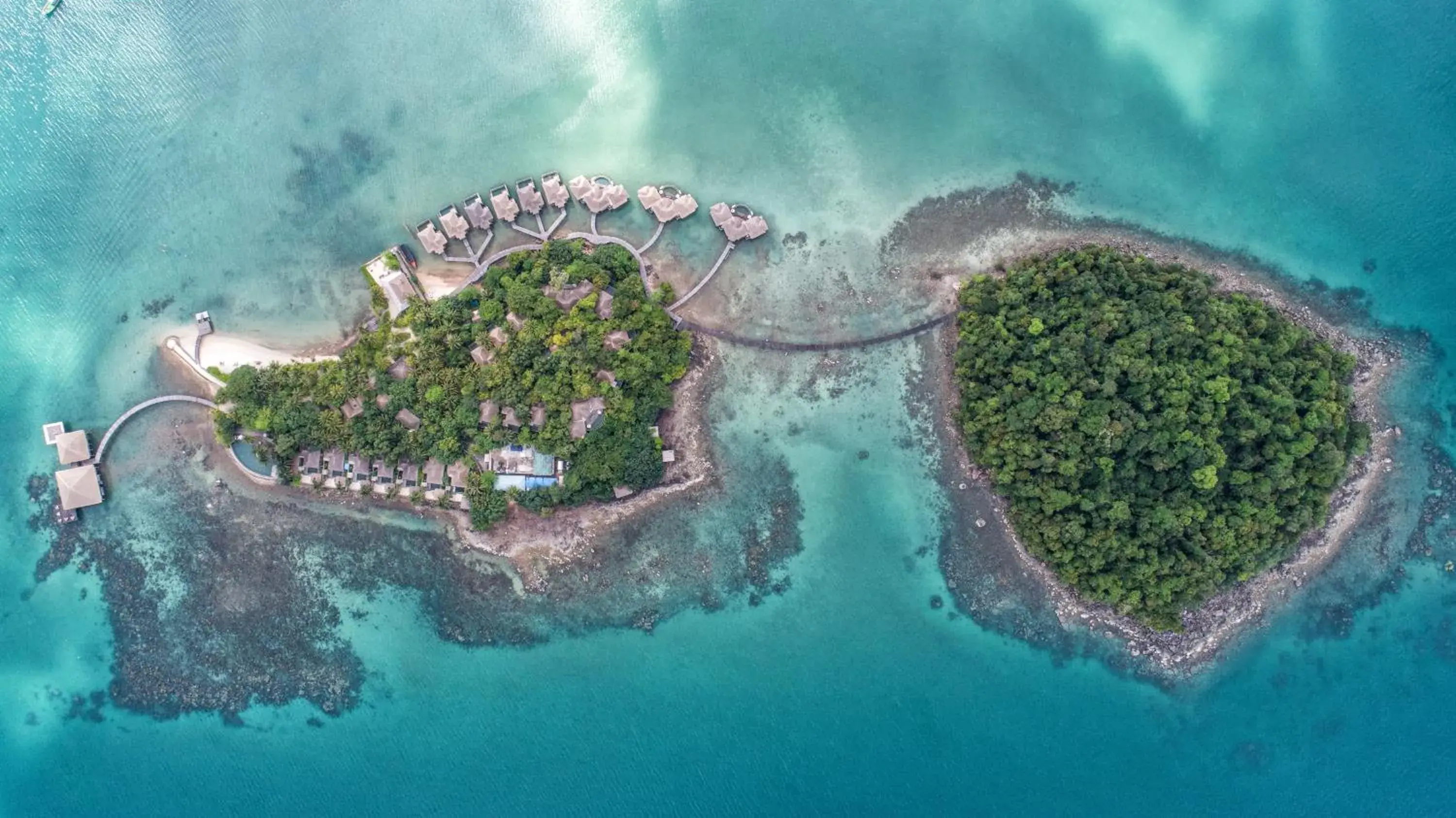 Bird's eye view in Song Saa Private Island Bird's eye view in Song Saa Private Island