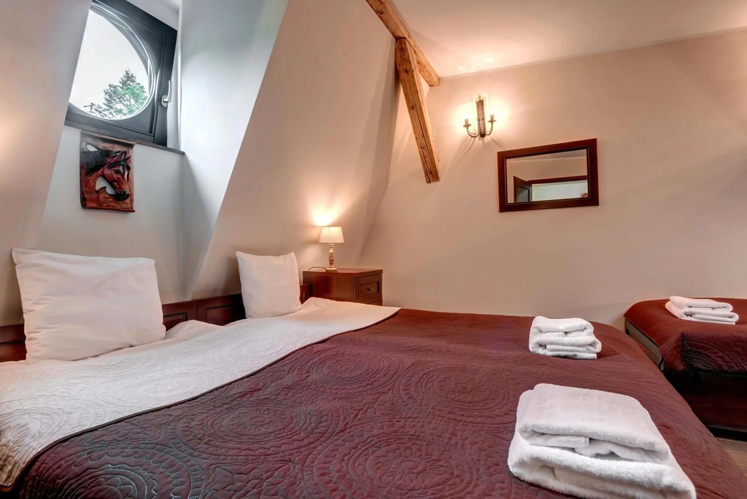 Bed in Hotel Charlotta