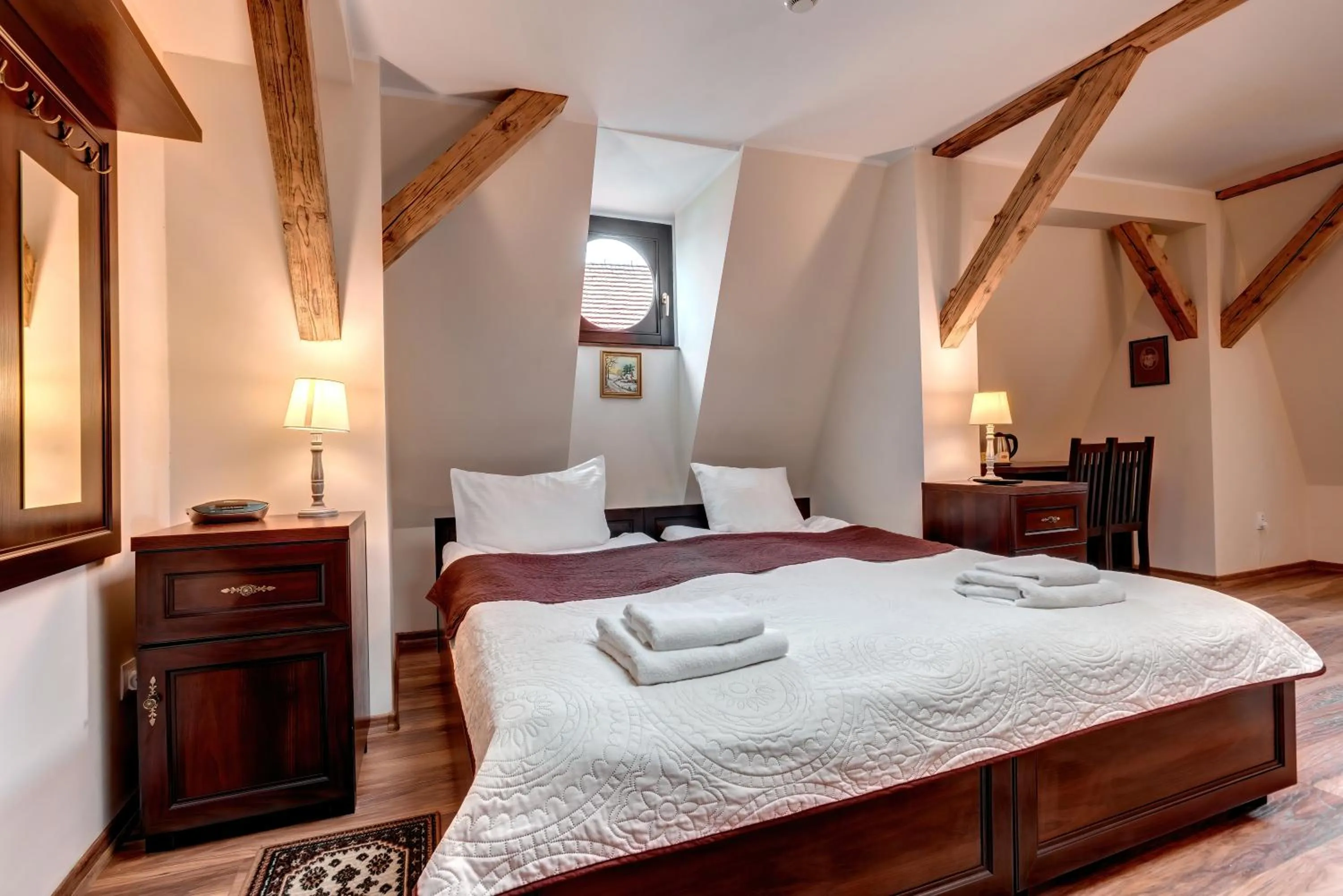 Bed in Hotel Charlotta