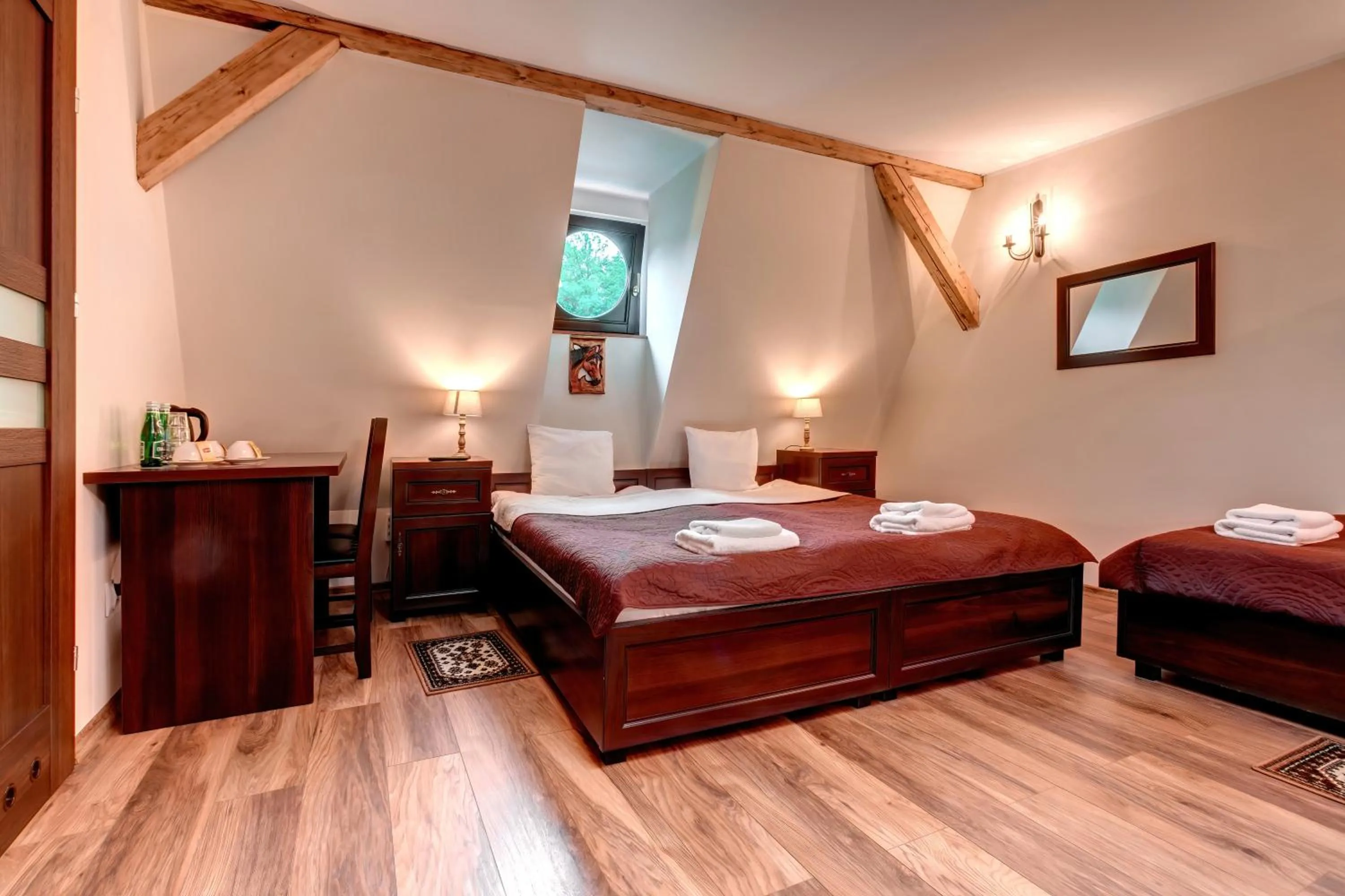 Bed in Hotel Charlotta