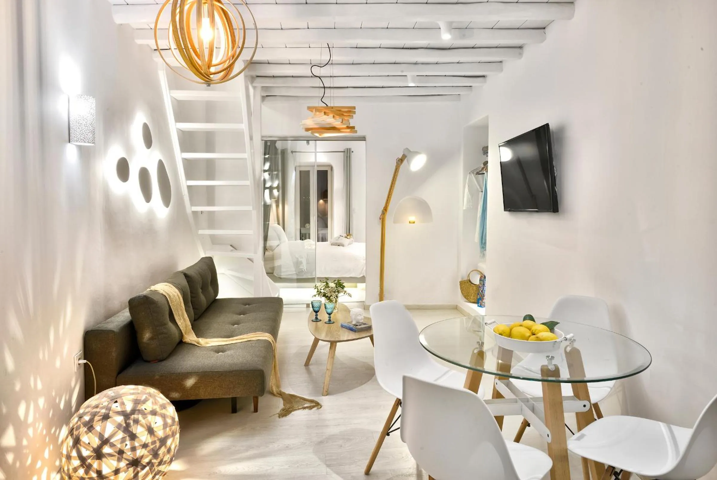 Seating area in Little Venice Suites