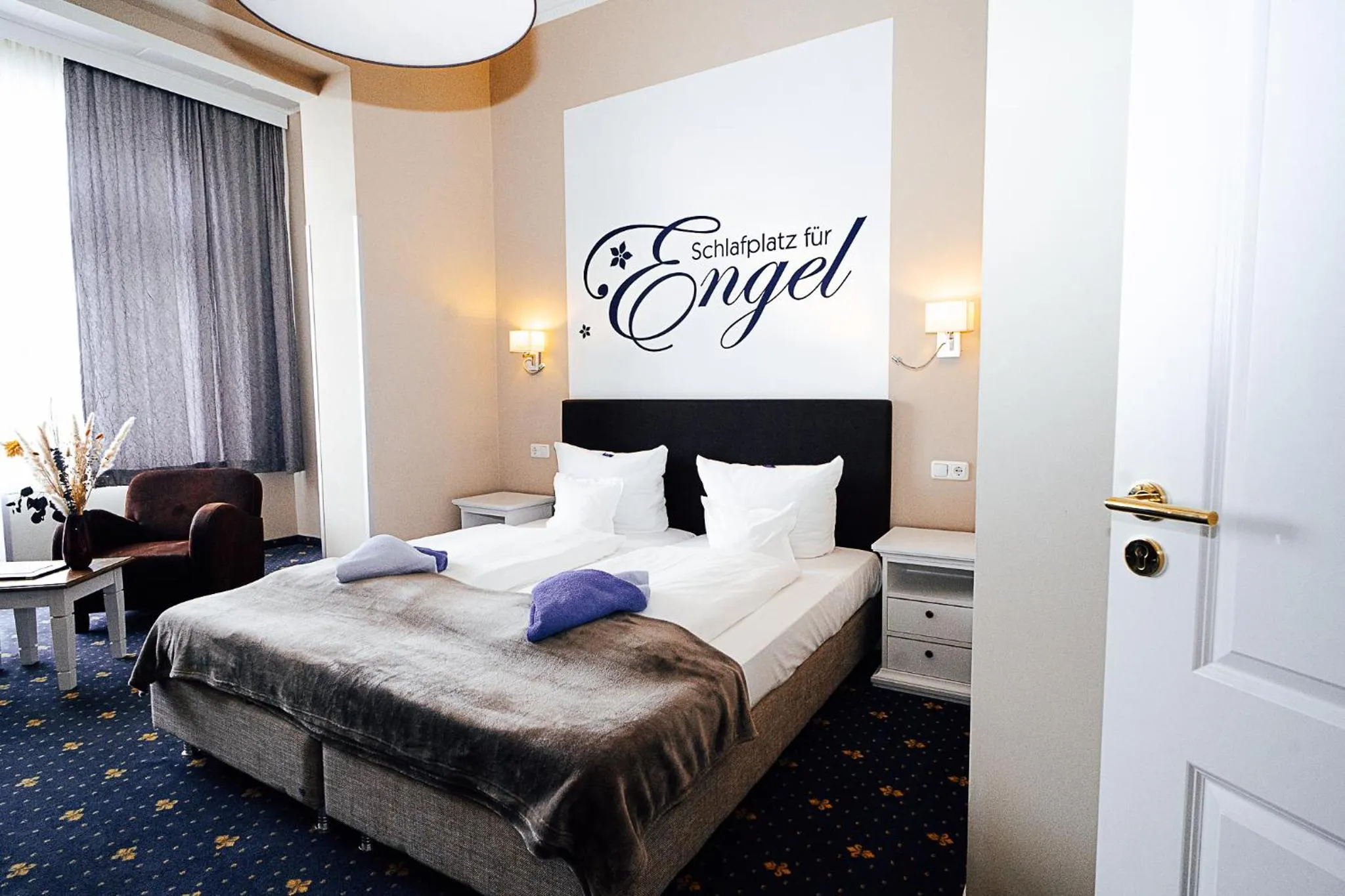 Bed in Hotel Villa Schwanebeck