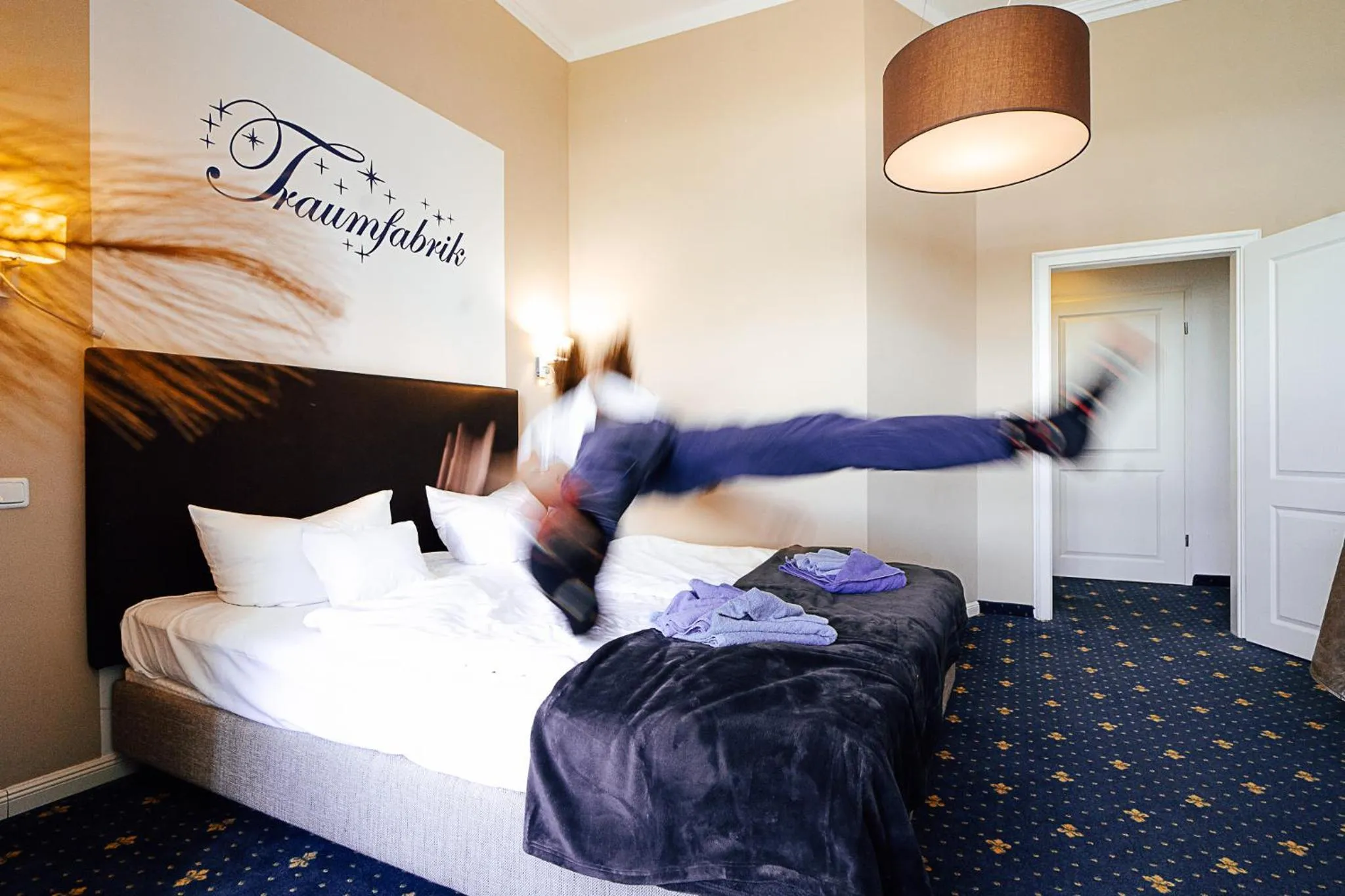 Bed in Hotel Villa Schwanebeck