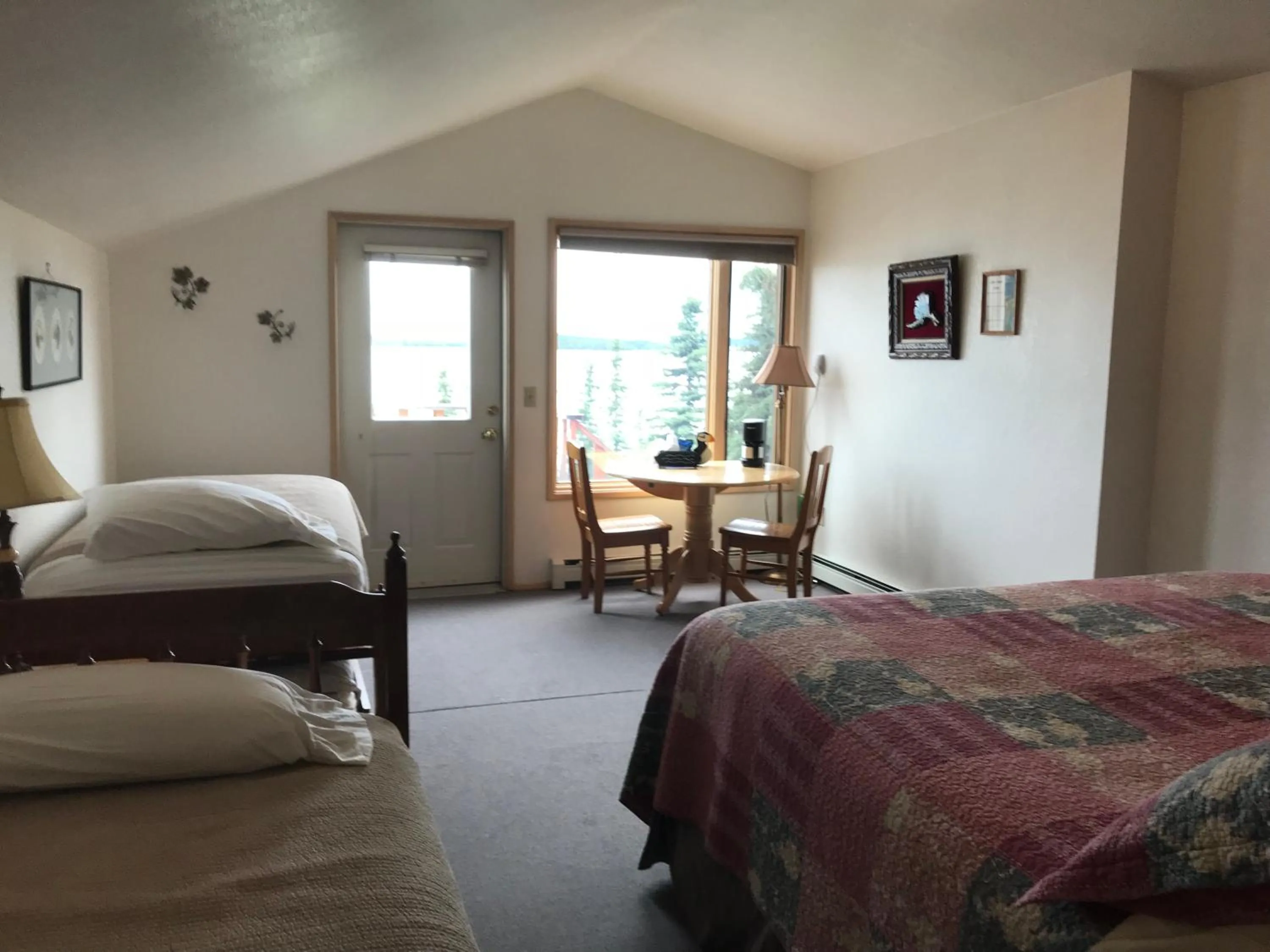 Bed in Lake Louise Lodge, Alaska