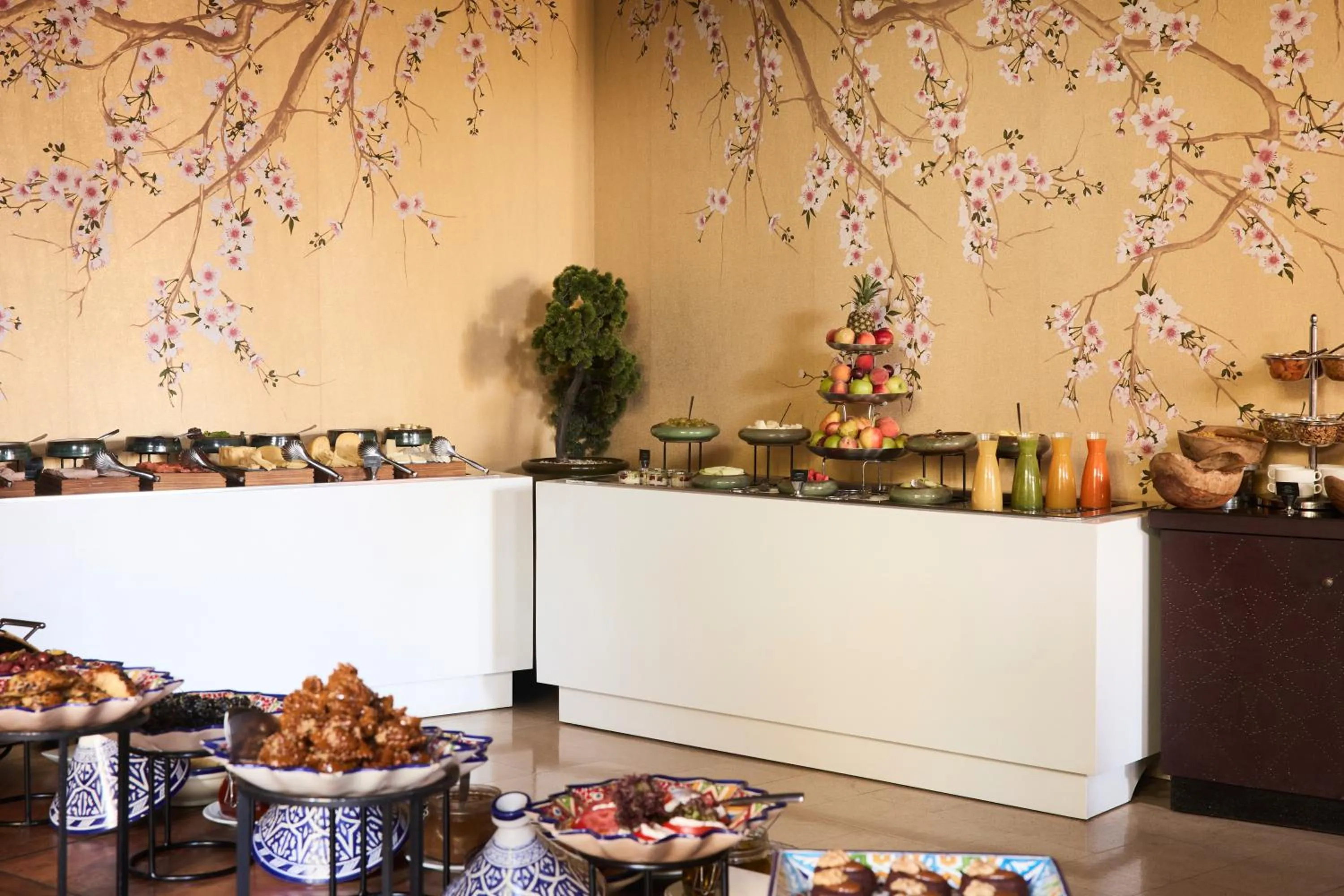 Buffet breakfast in Nobu Hotel Marrakech