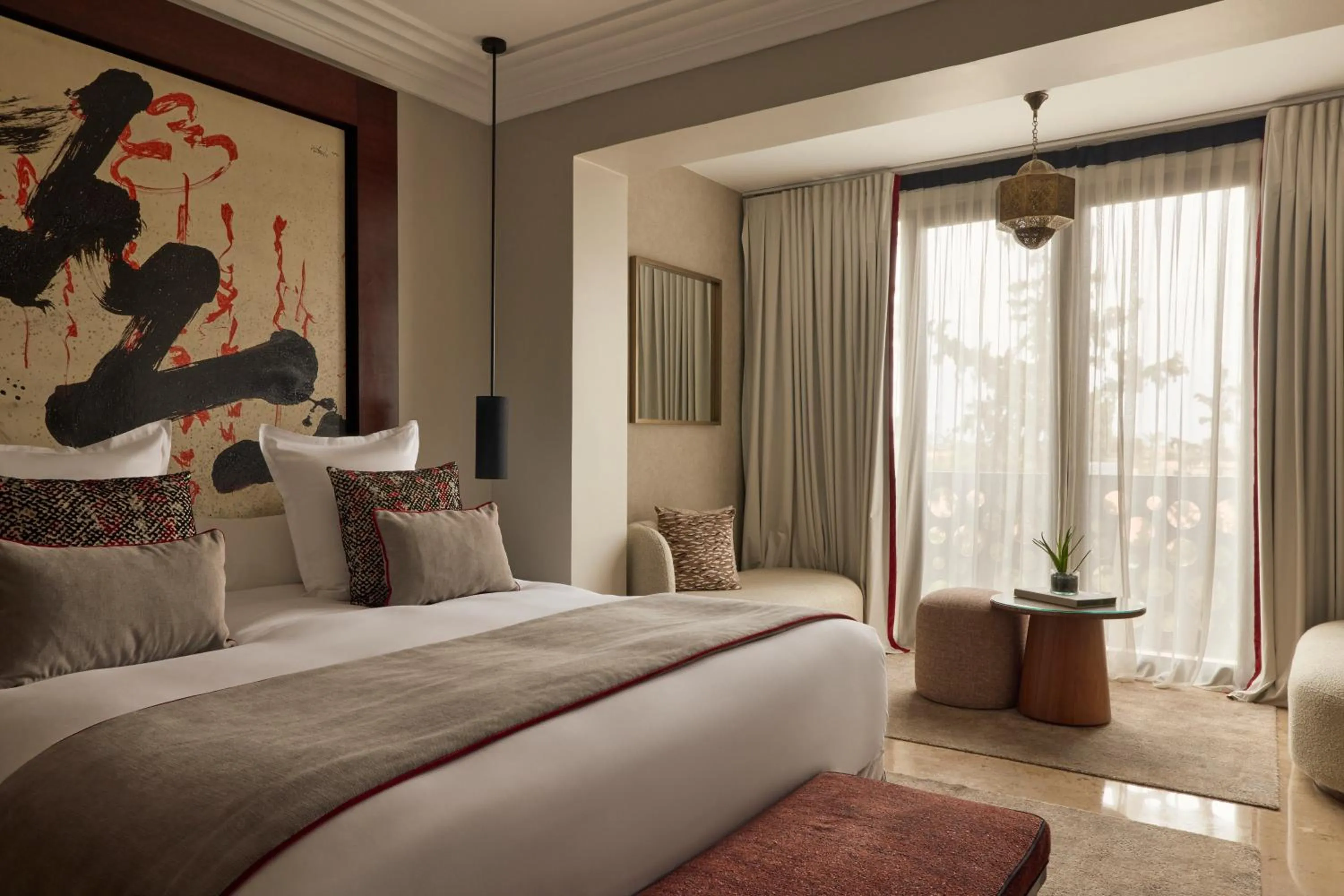 Bed in Nobu Hotel Marrakech