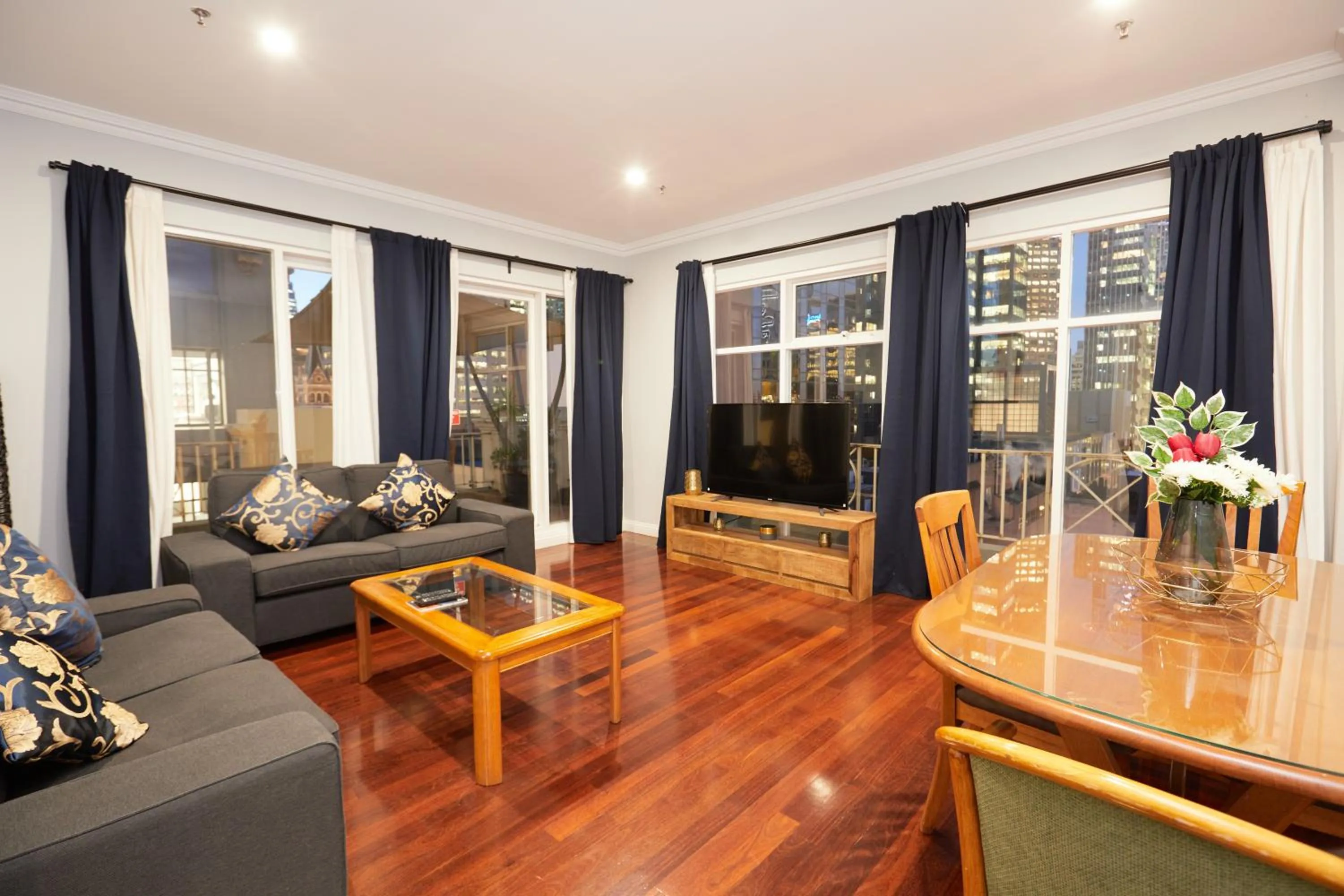 Seating area in Flinders Landing Apartments