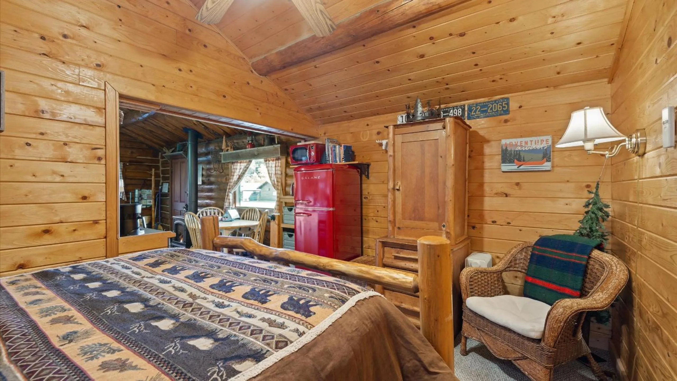 Bed in Wild Bills Cabin