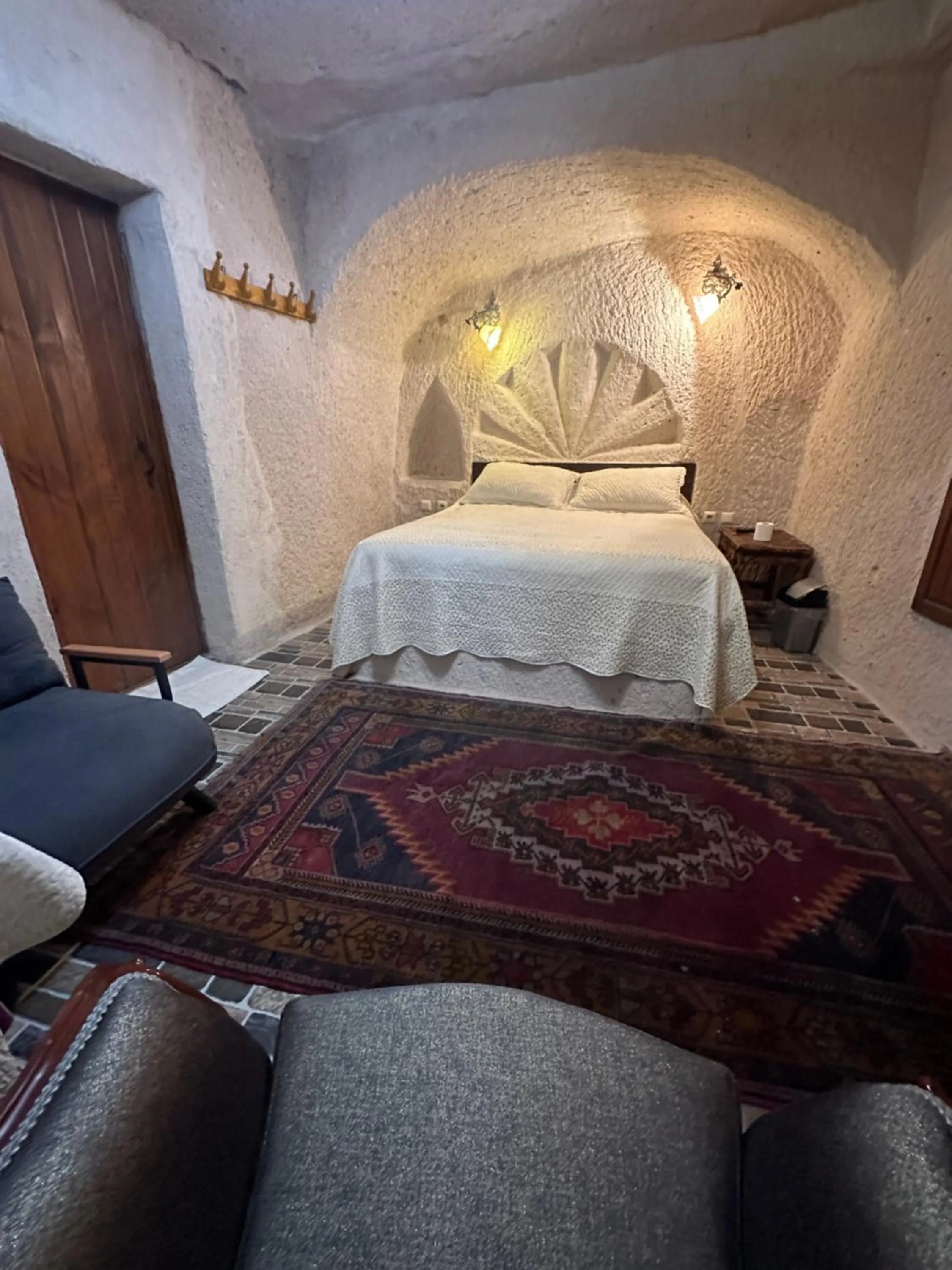 Bed in Uchisar Cave House
