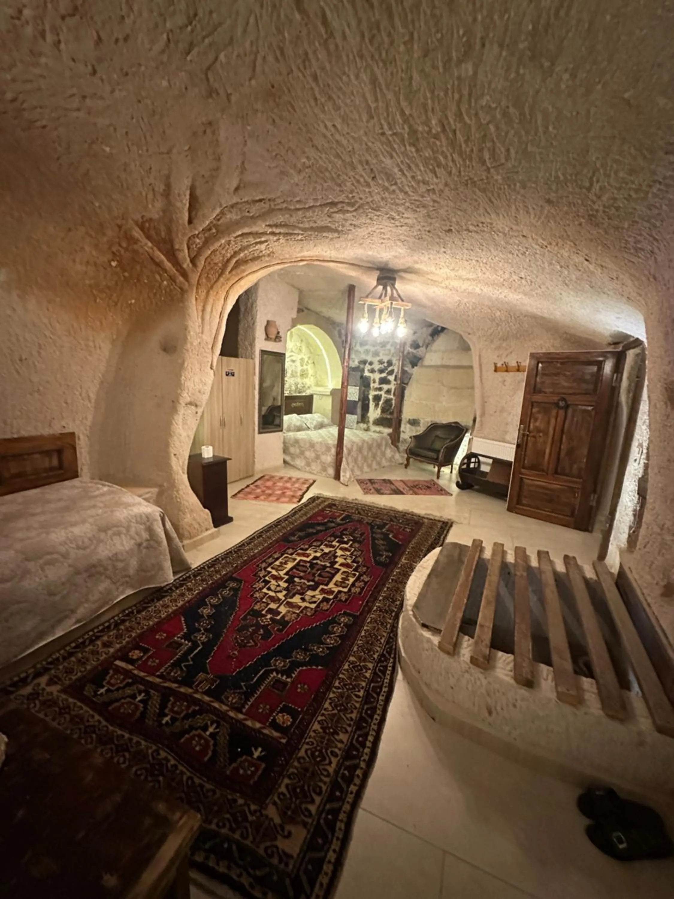 Bed in Uchisar Cave House