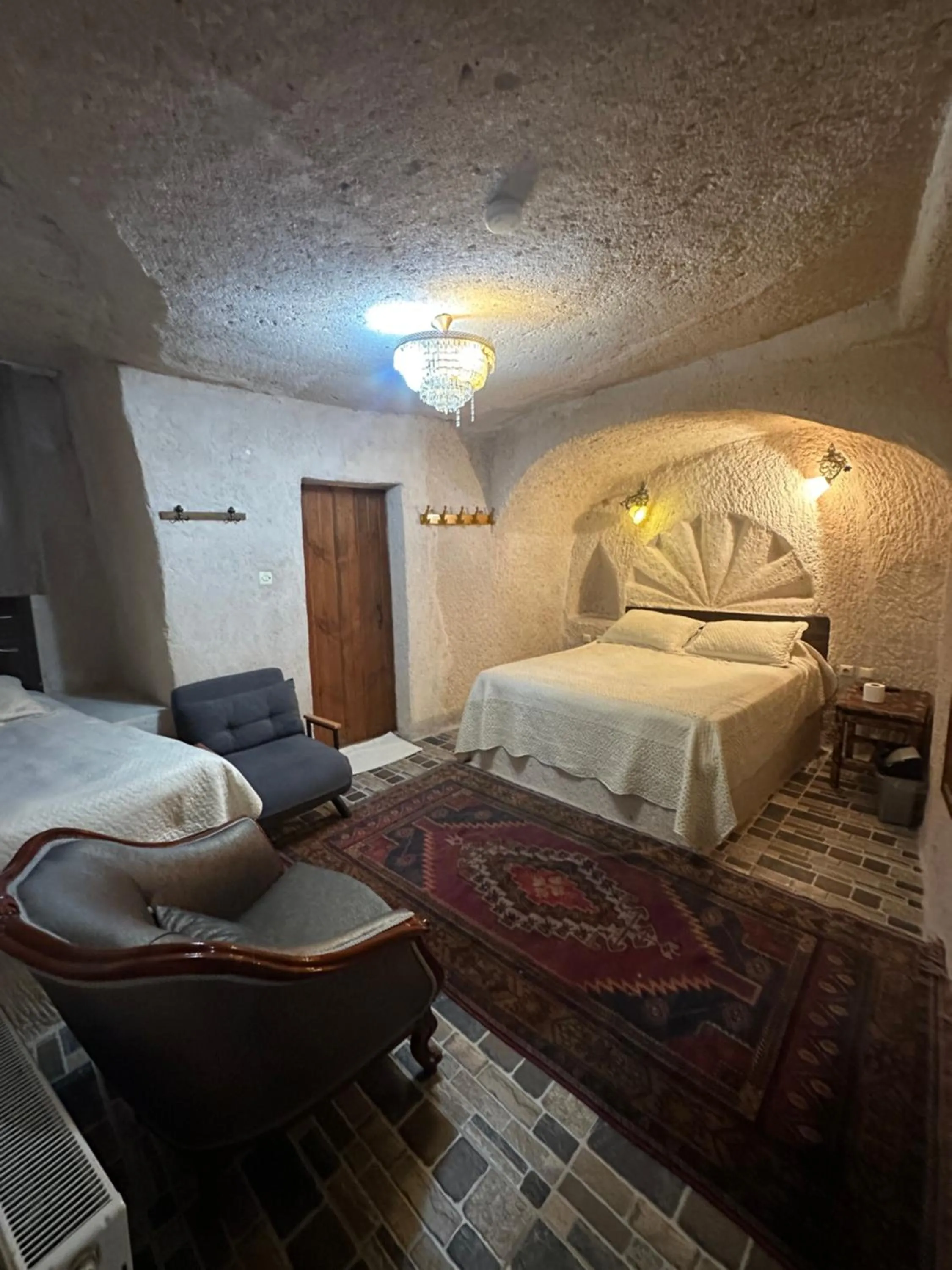 Bed in Uchisar Cave House
