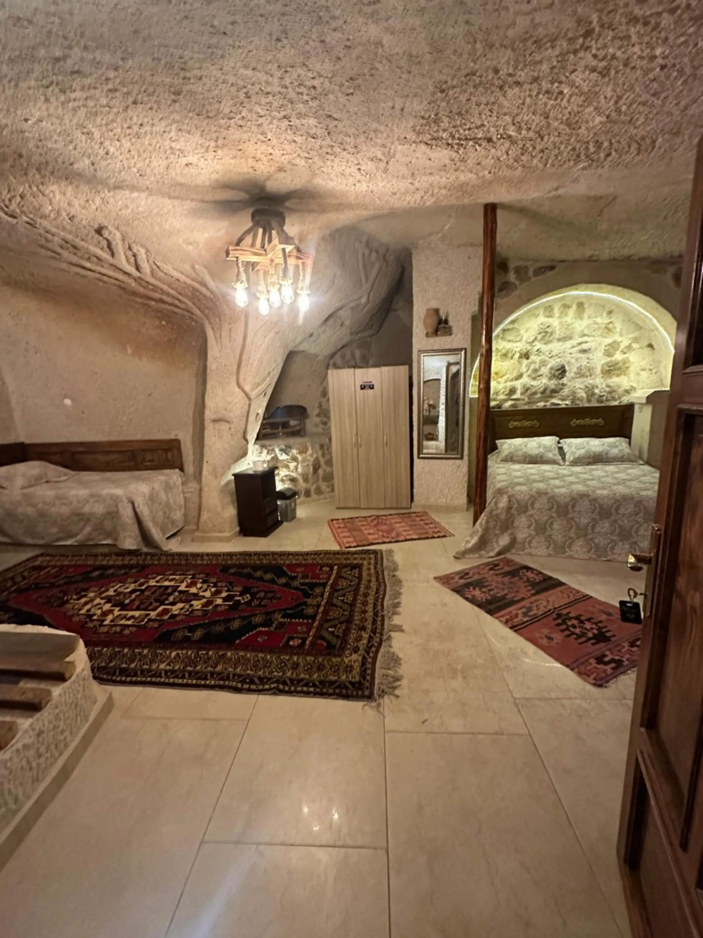 Bed in Uchisar Cave House