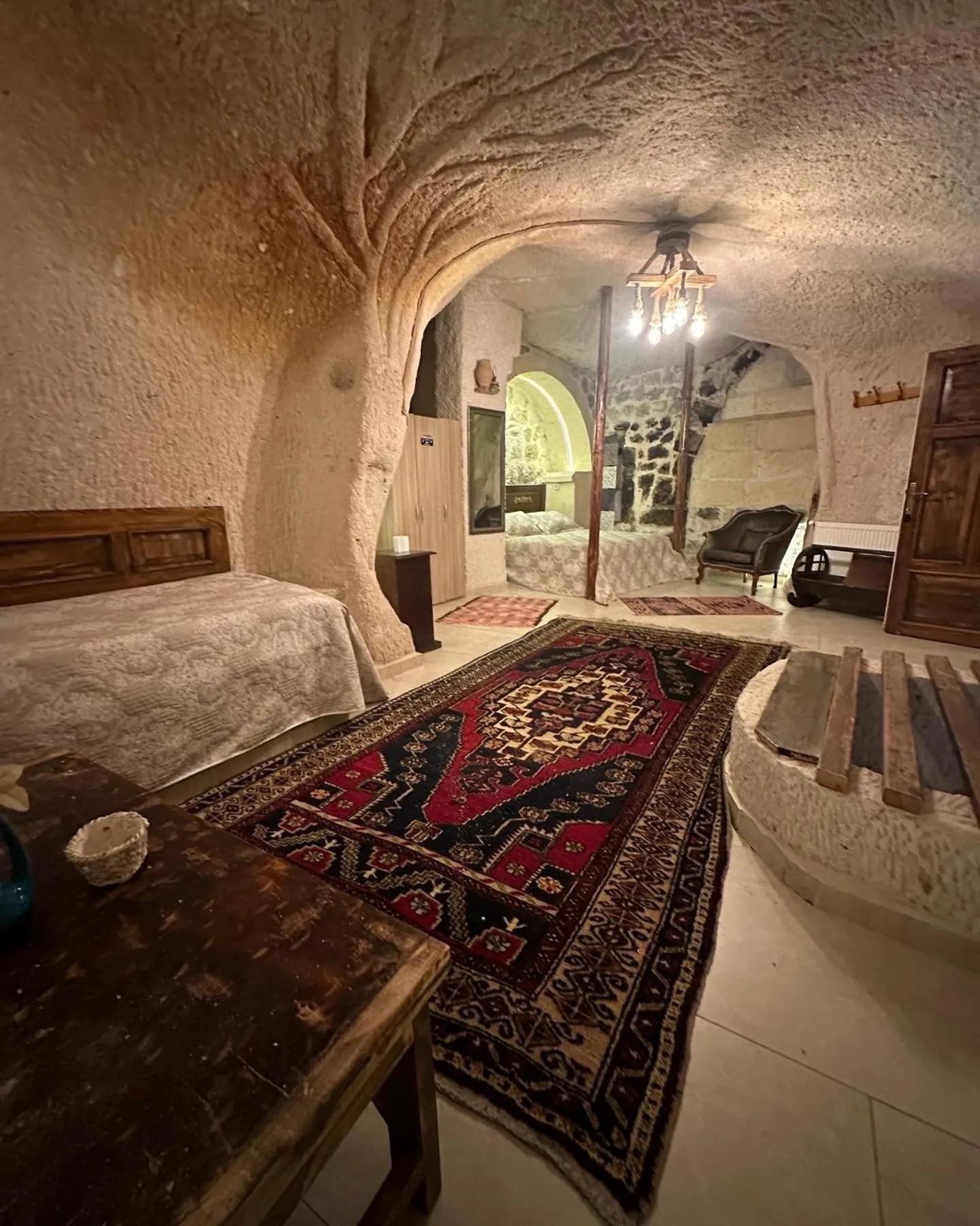 Bed in Uchisar Cave House