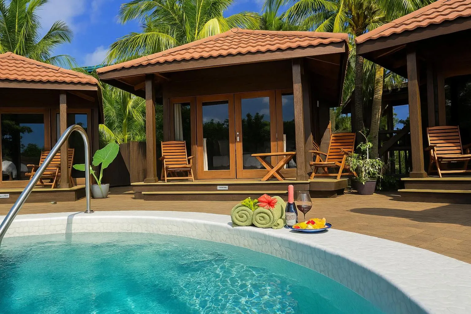 Pool view in Marbucks Bed & Breakfast