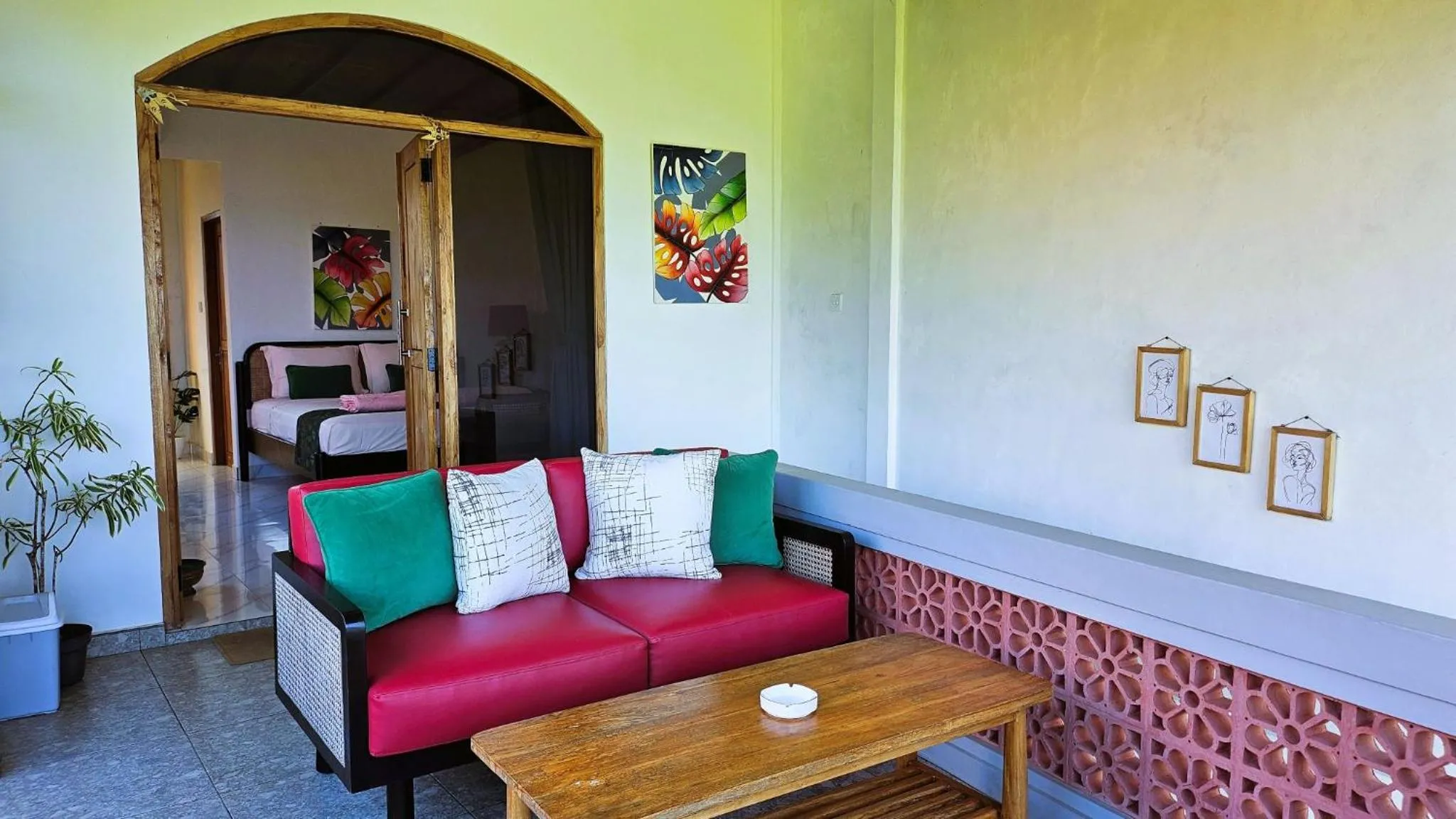 Balcony/Terrace in Pondok Pisces Bungalows Balian Beach