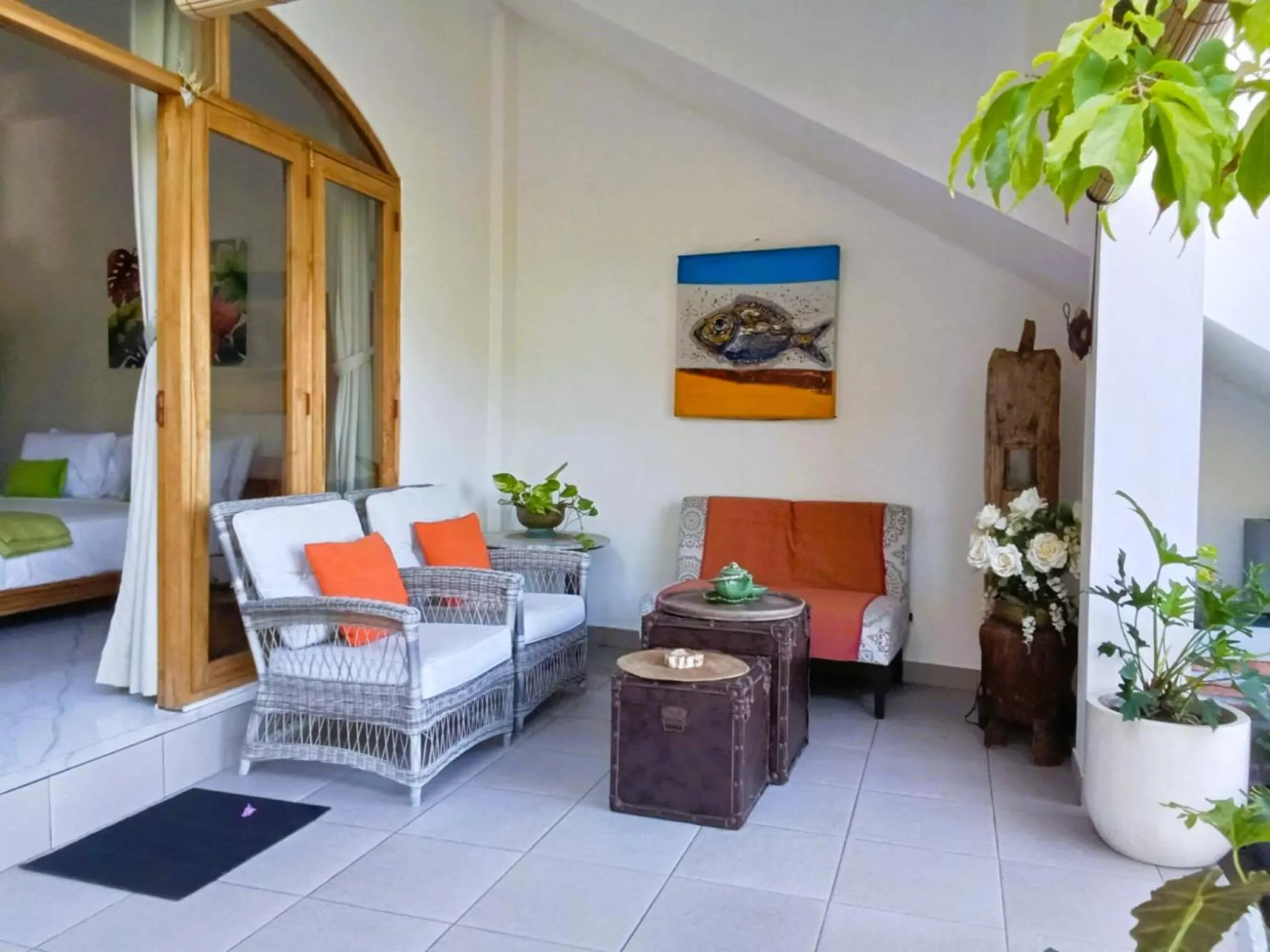 Patio in Pondok Pisces Bungalows Balian Beach