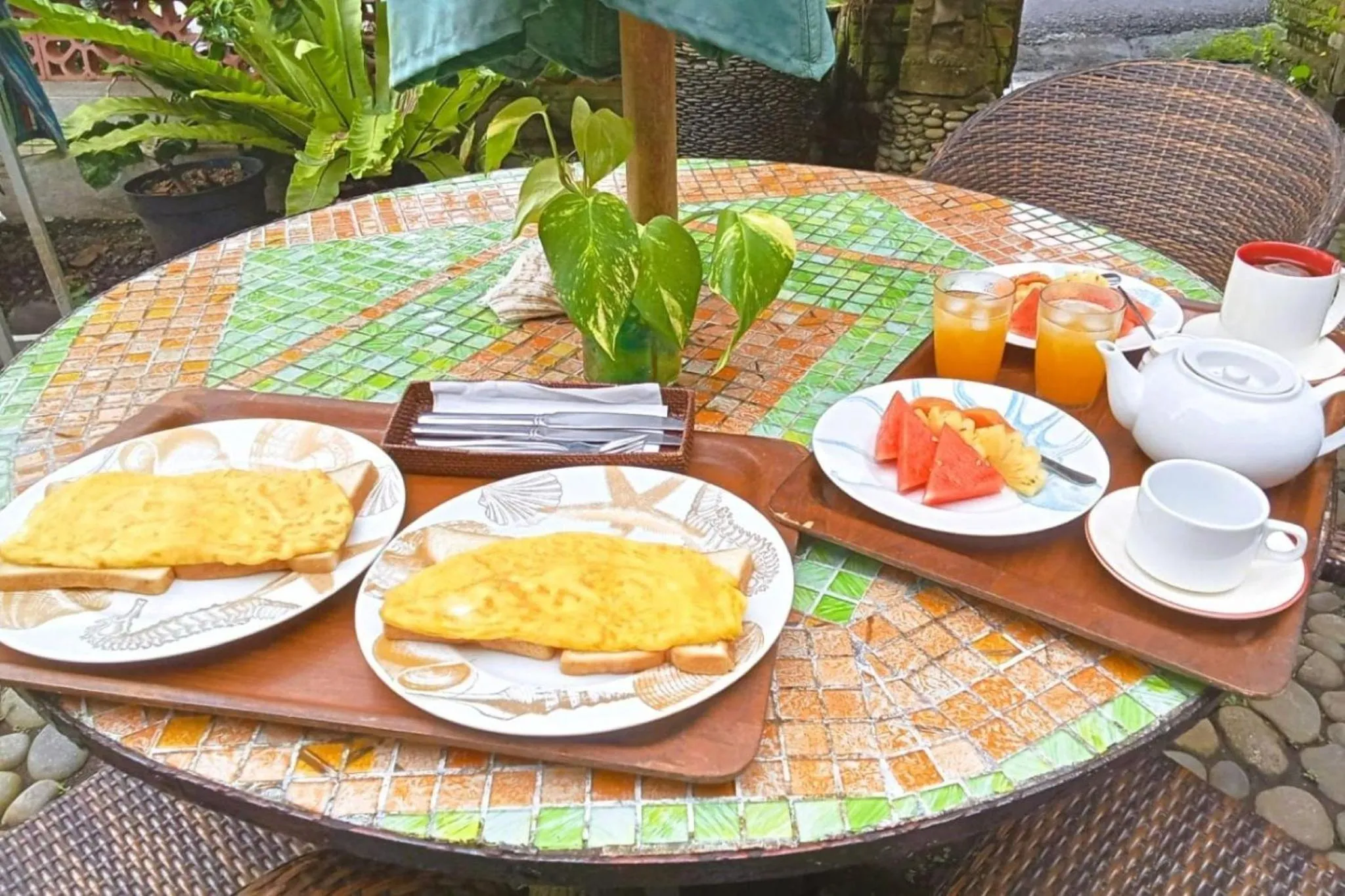 Breakfast in Pondok Pisces Bungalows Balian Beach