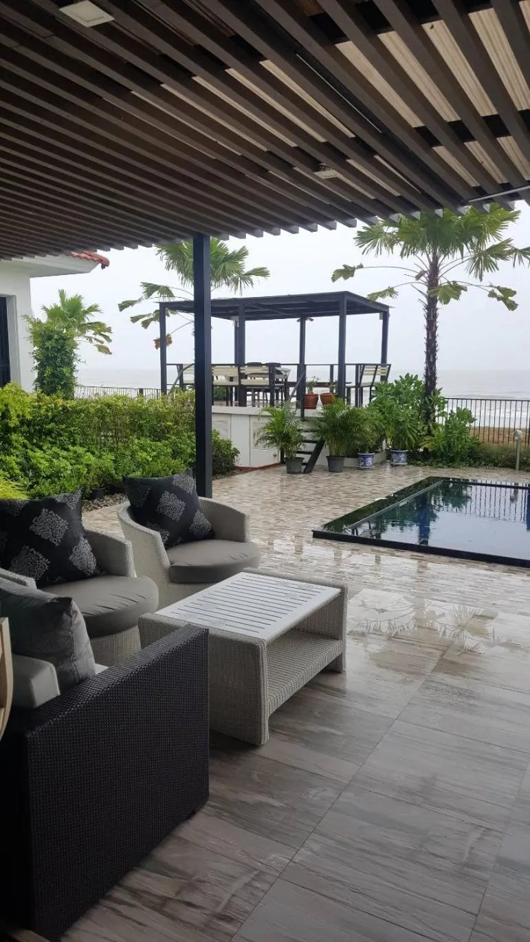 Balcony/Terrace in La Playa Beach Front Pool Villa Cha-am,Huahin