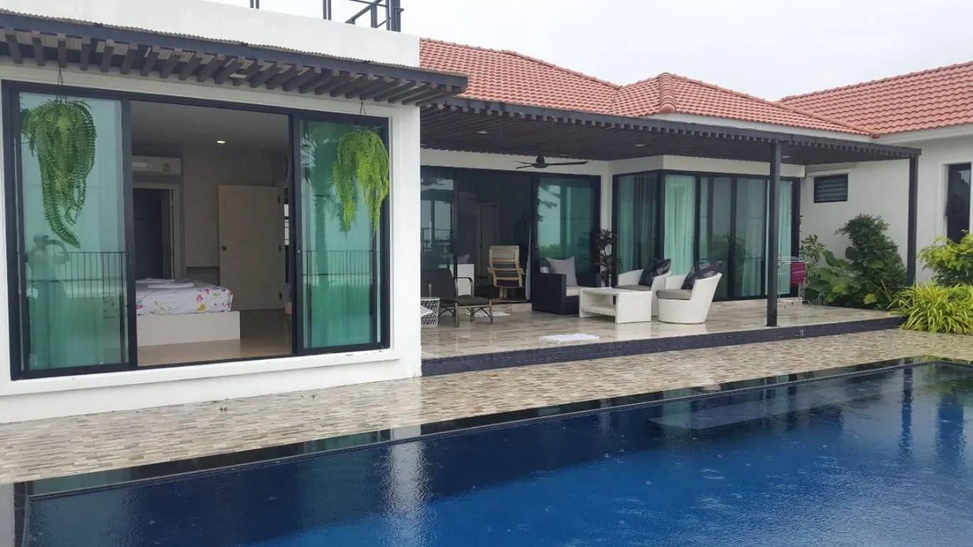 Balcony/Terrace in La Playa Beach Front Pool Villa Cha-am,Huahin