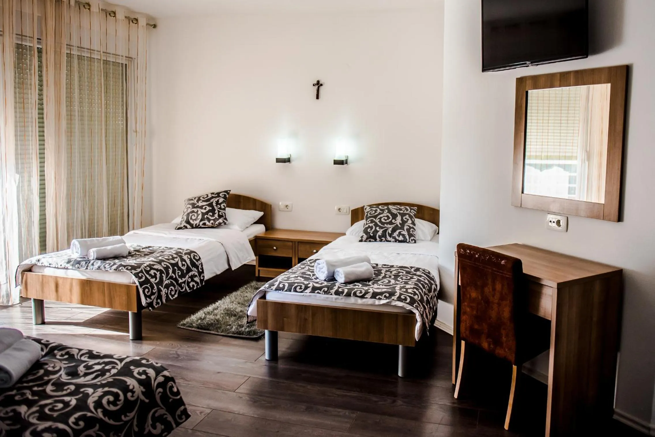 Bed in Hotel Villa Monako