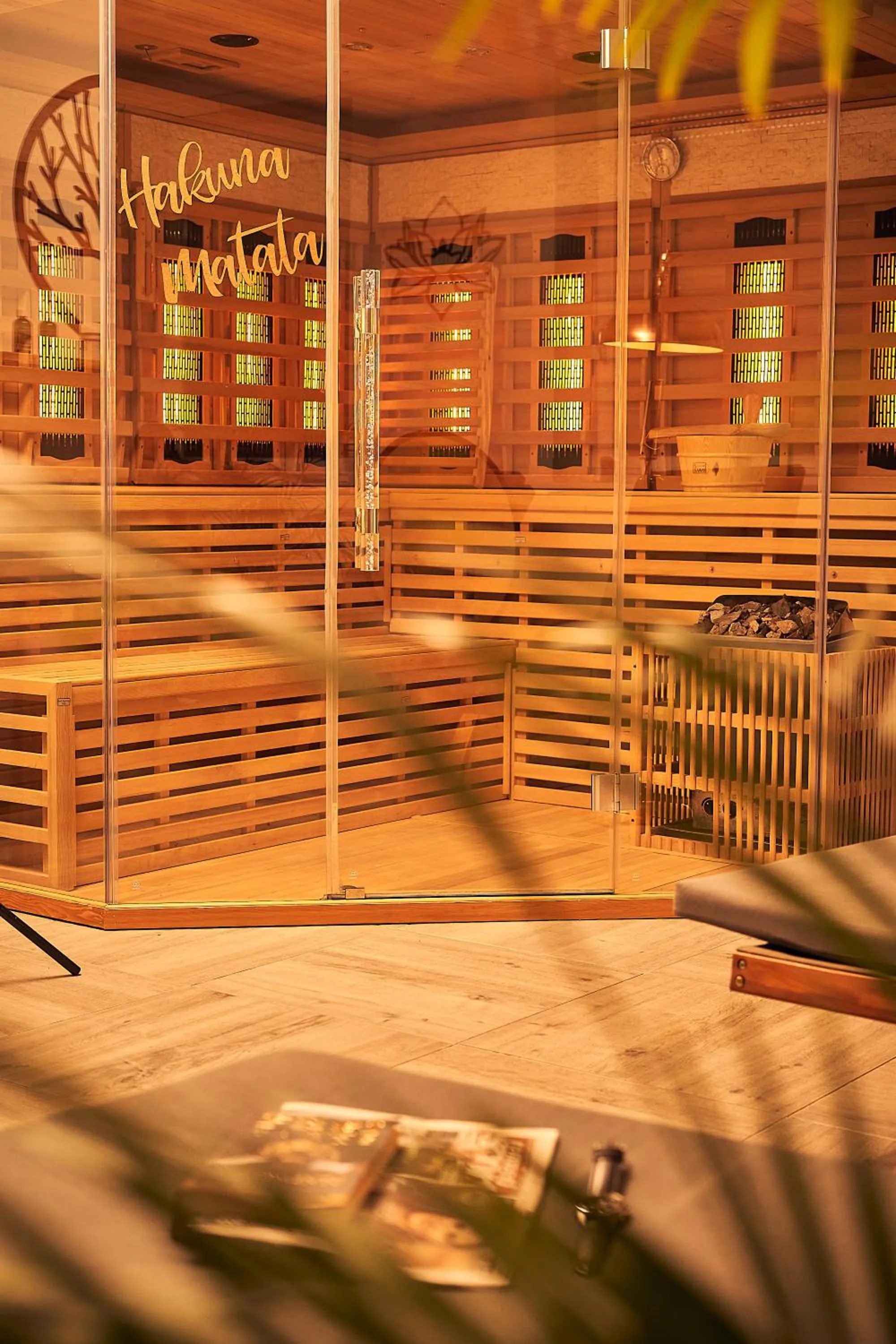 Sauna in Chalets Franciska Major, Pro Village