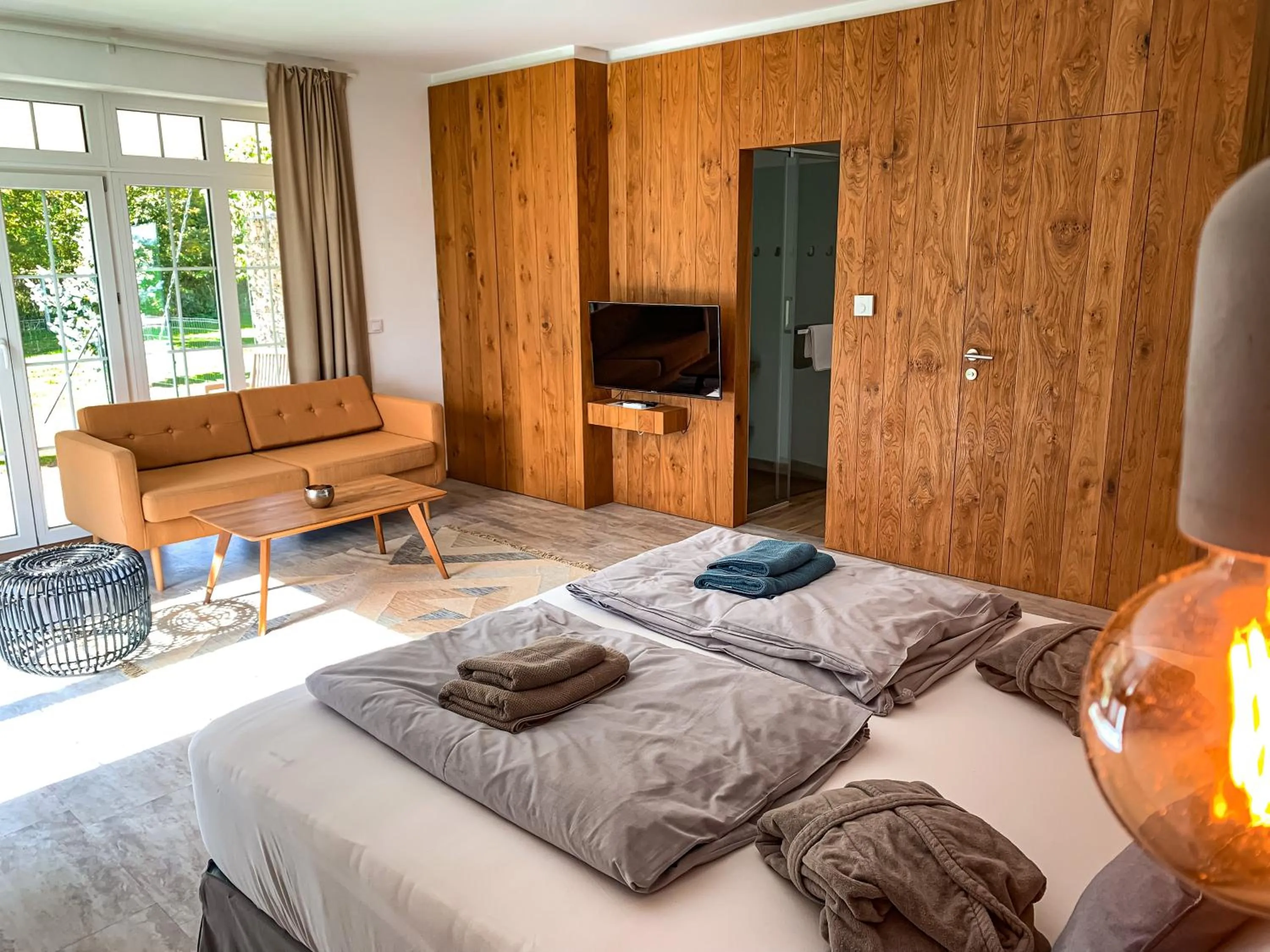 Bed in Chalets Franciska Major, Pro Village