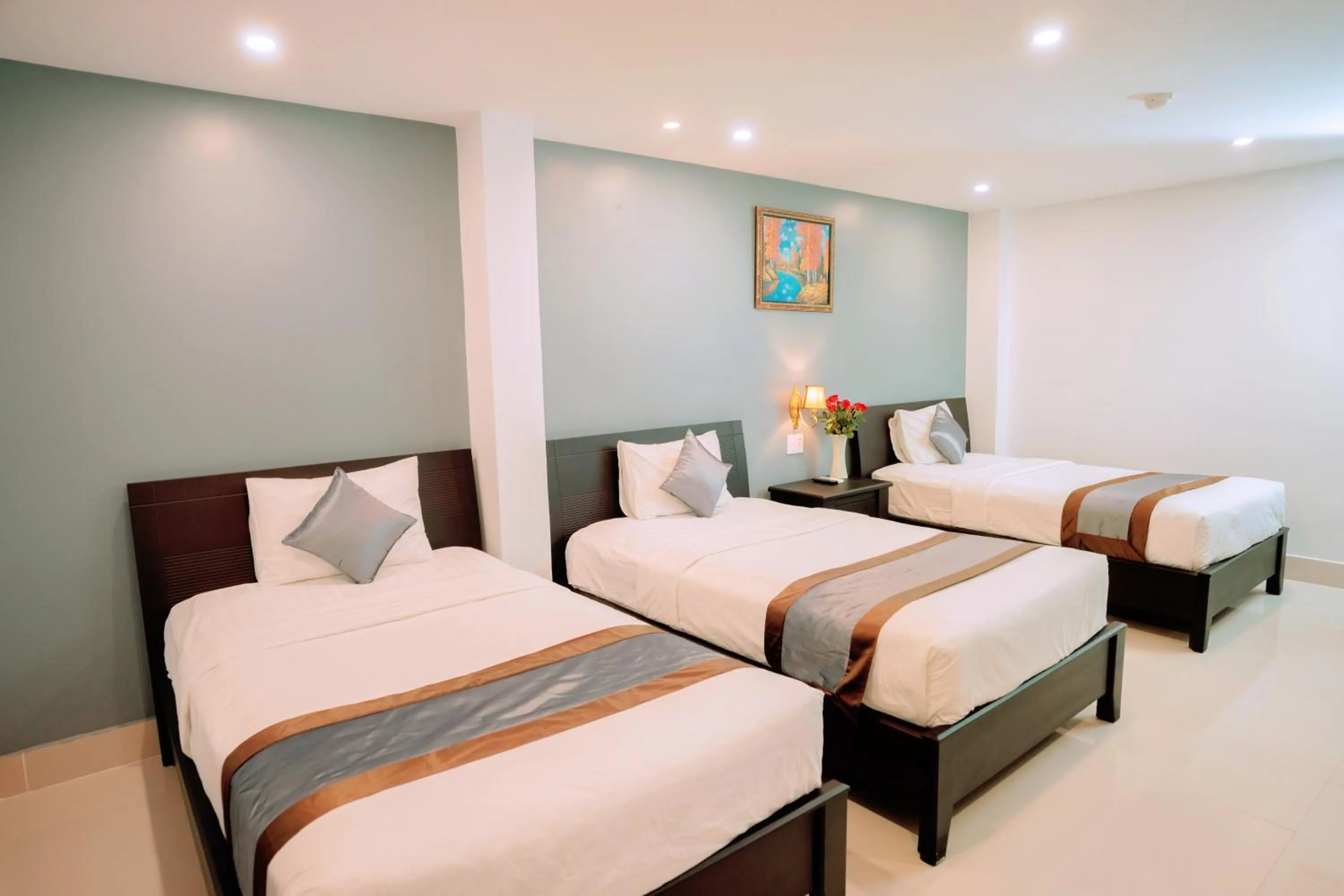 Living room, Bed in Song Tien Hotel