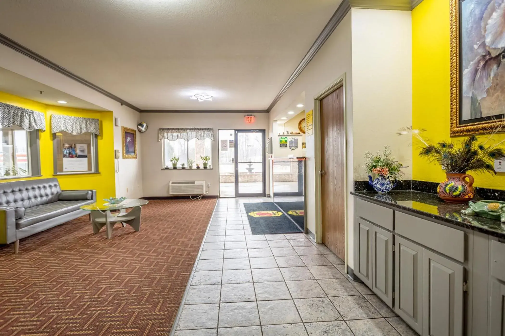 Lobby or reception, Bed in Super 8 by Wyndham Big Rapids Lobby or reception, Bed in Super 8 by Wyndham Big Rapids