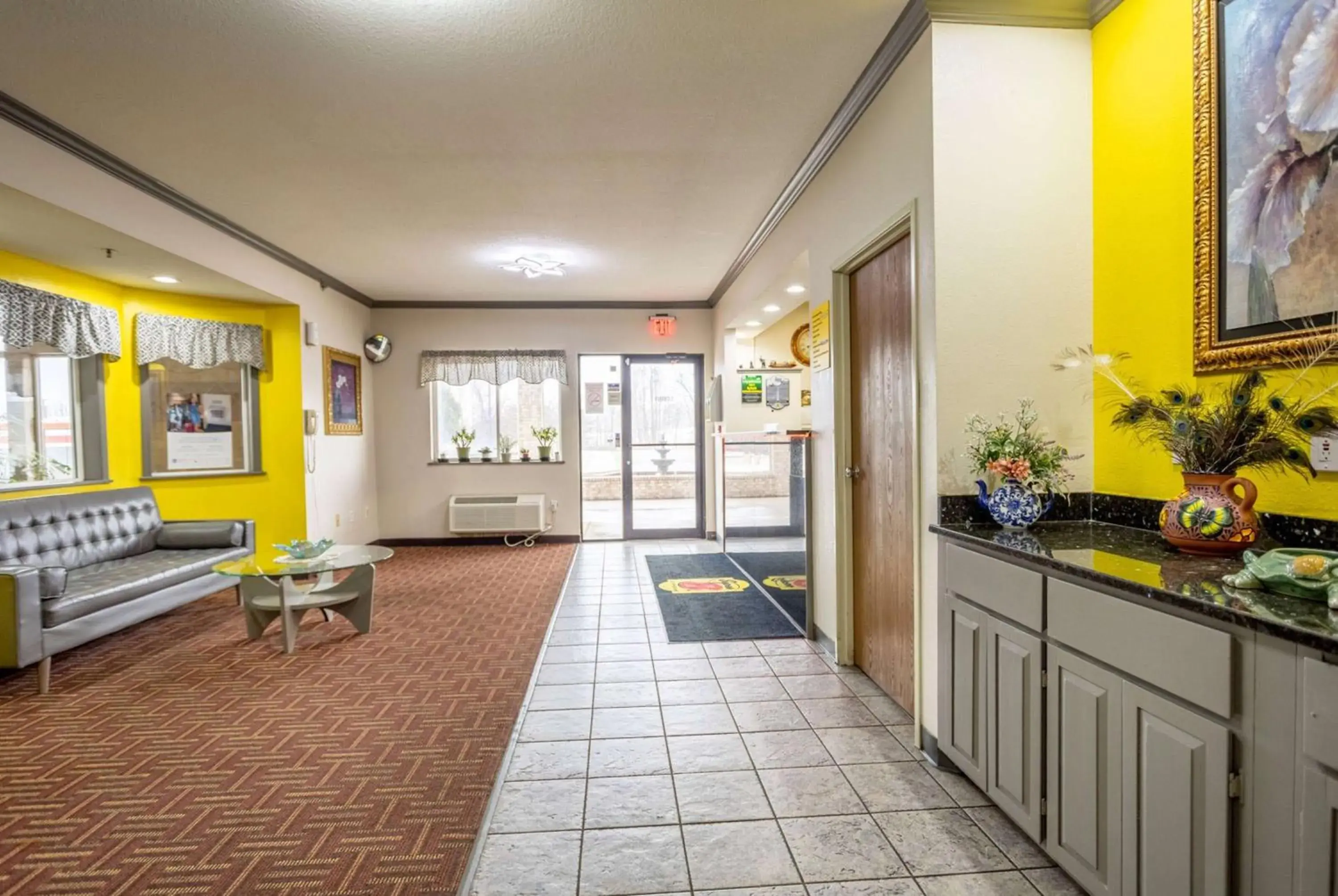 Lobby or reception, Bed in Super 8 by Wyndham Big Rapids Lobby or reception, Bed in Super 8 by Wyndham Big Rapids